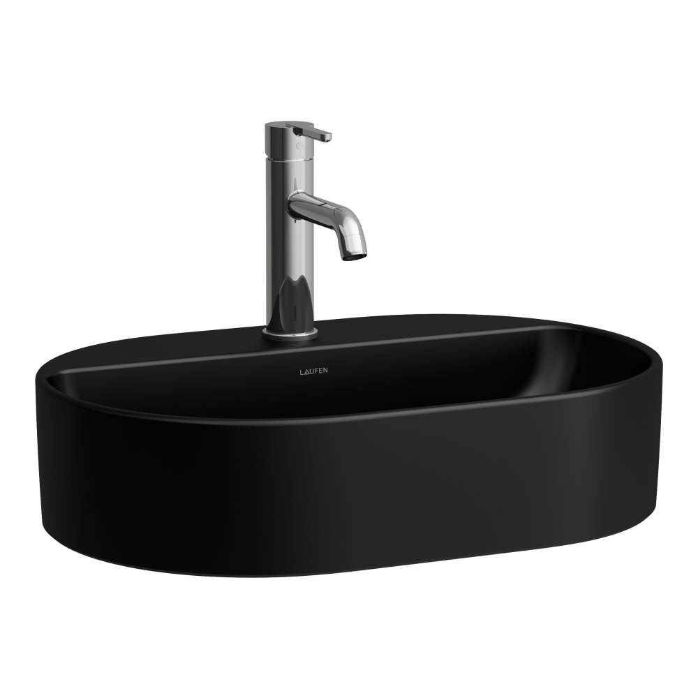 Laufen Savoy Waschbecken 55x38 cm oval Aufsatzwaschbecken schwarz H8129457161041