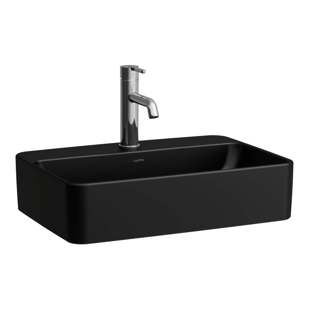 Laufen Savoy Waschbecken 55x38 cm rechteckig Aufsatzwaschbecken schwarz H8169457161041