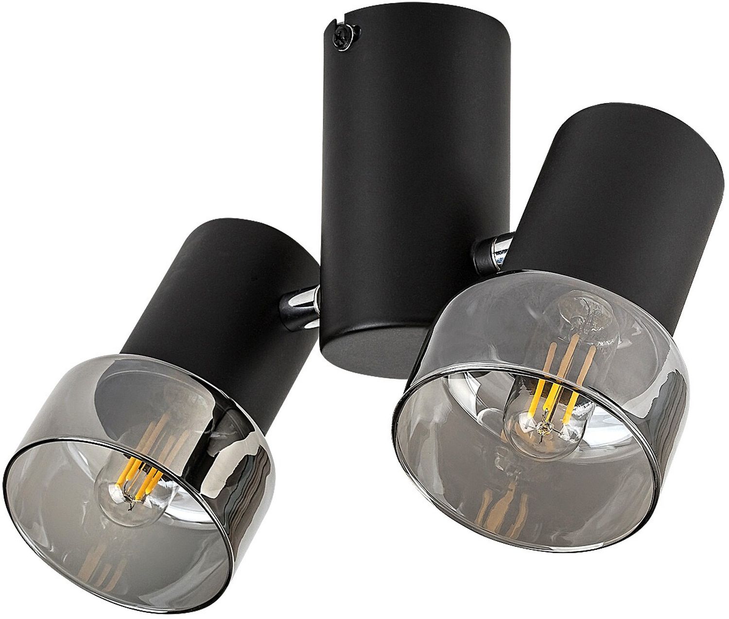 Rabalux Hatice Deckenlampe 2x15 W schwarz-verraucht 73053