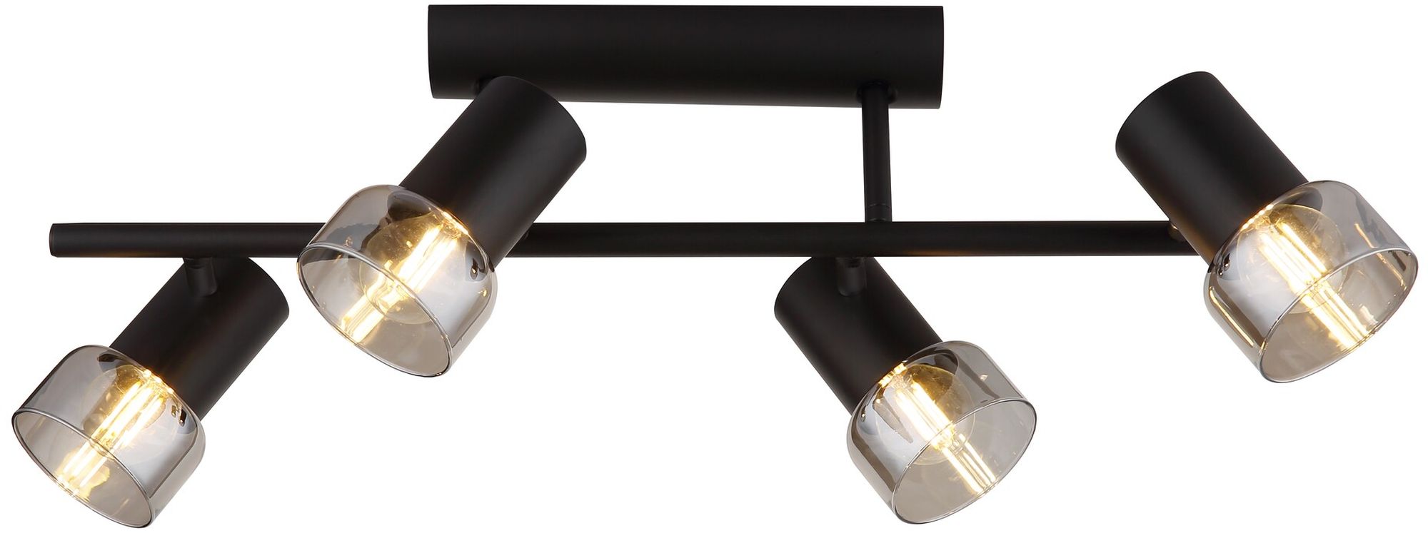 Rabalux Hatice Deckenlampe 4x15 W schwarz-verraucht 73054
