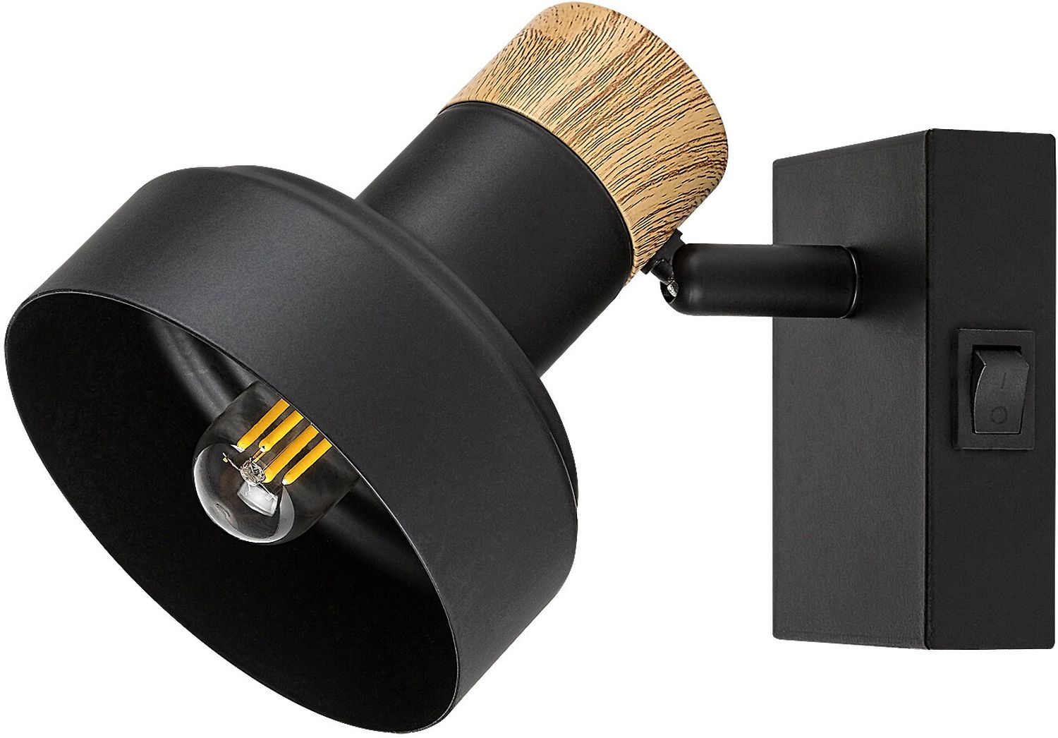Rabalux Saskia Leuchter 1x15 W schwarz-holz 73055