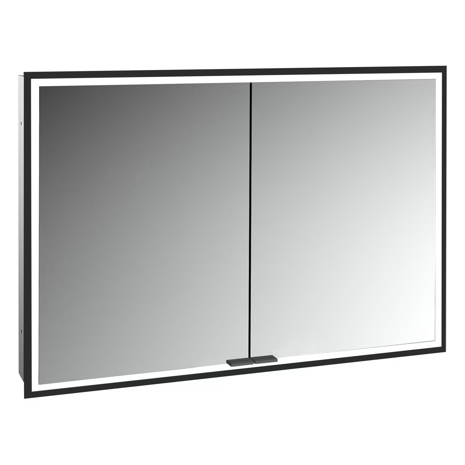 Kronenbach Cube 2.0 Kabinett 100x17x70 cm Spiegelschrank schwarz KB100226MB