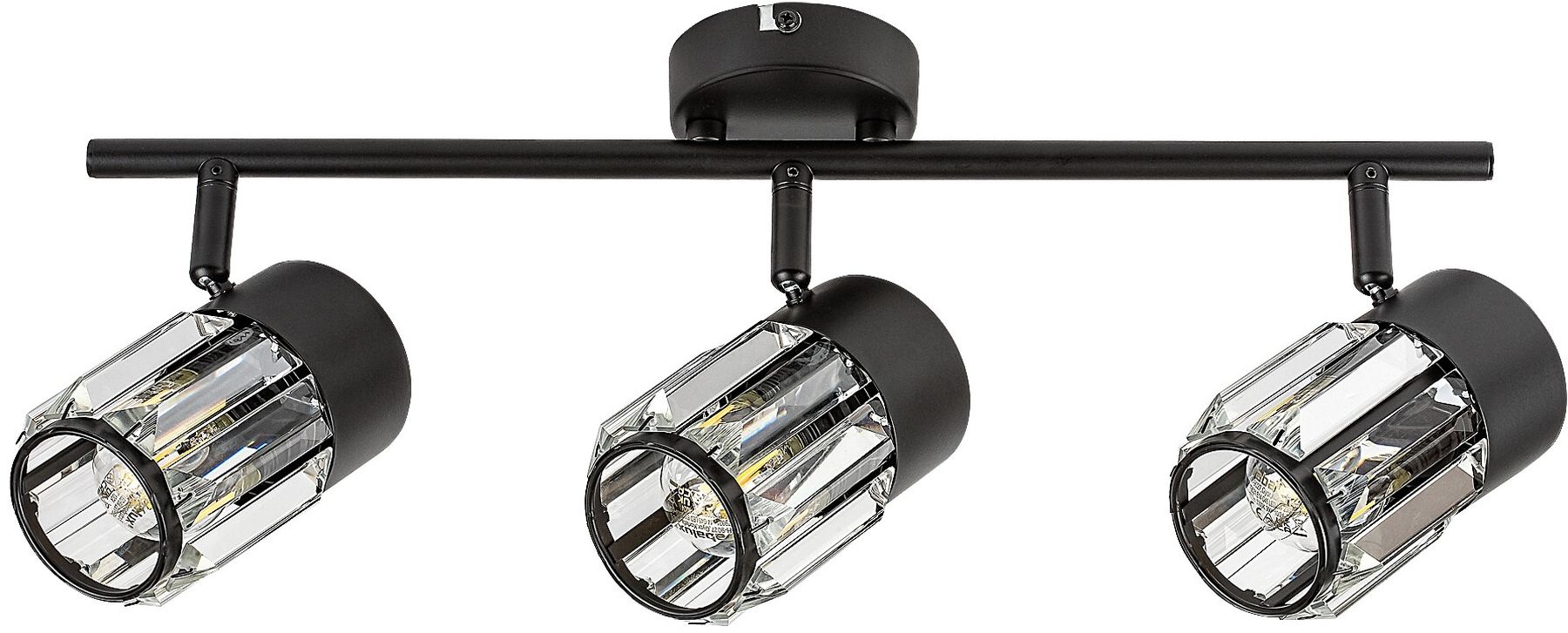 Rabalux Venaro Deckenlampe 3x15 W schwarz-transparent 73061