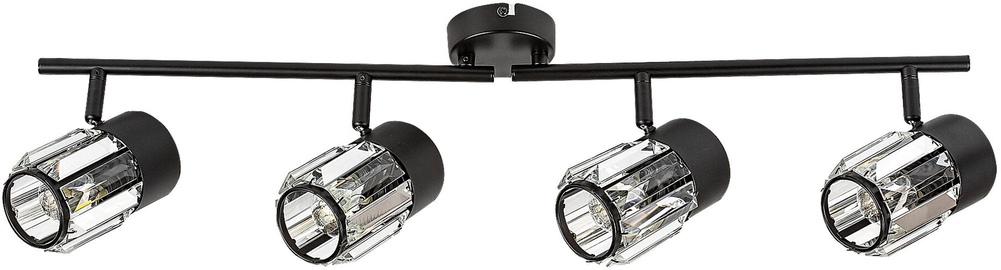 Rabalux Venaro Deckenlampe 4x15 W schwarz-transparent 73062