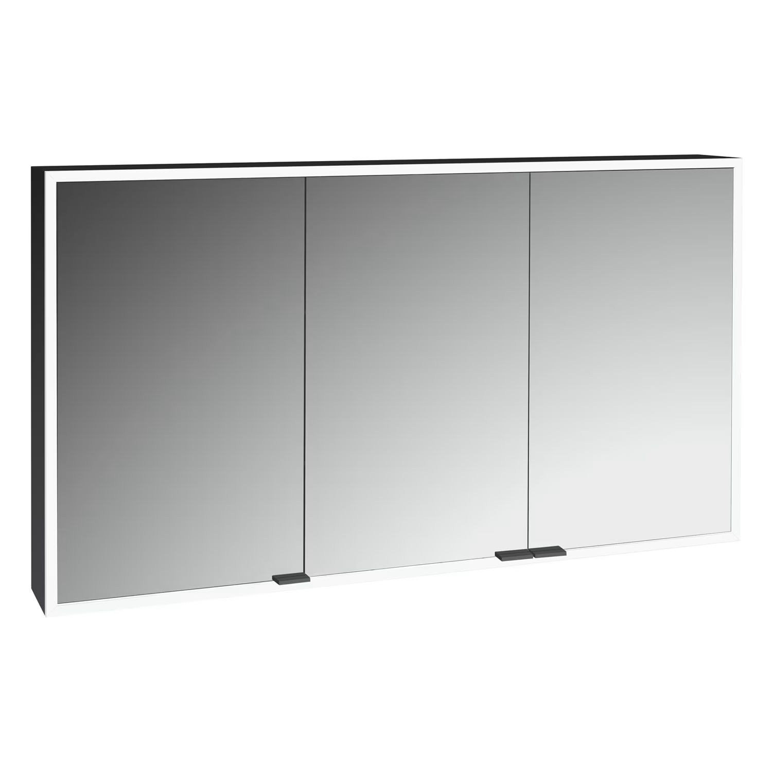 Kronenbach Cube 2.0 Kabinett 120x17x70 cm Spiegelschrank schwarz KB100220MB