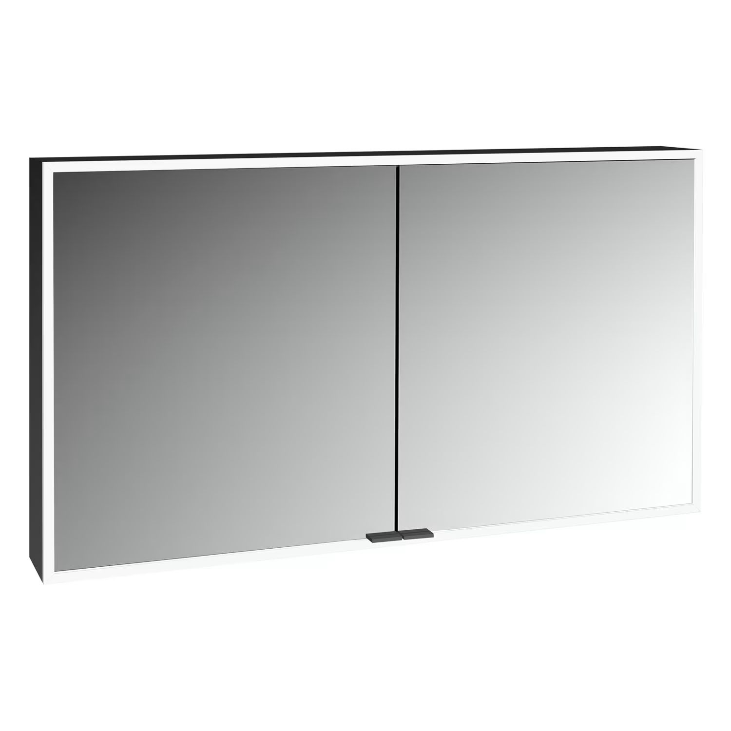 Kronenbach Cube 2.0 Kabinett 120x17x70 cm Spiegelschrank schwarz KB100219MB