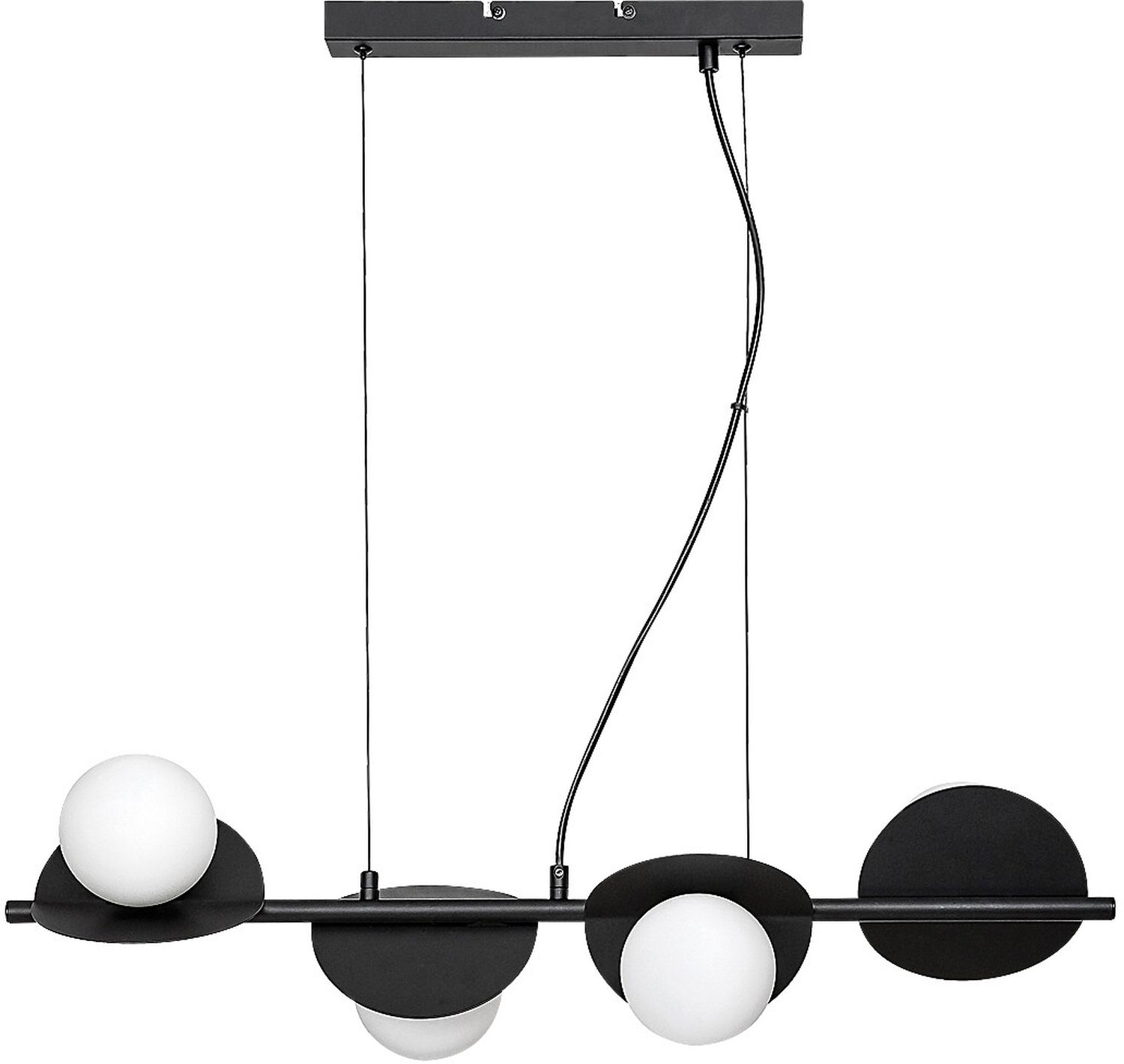 Rabalux Jules Pendelleuchte 4x5 W weiß-schwarz 72225