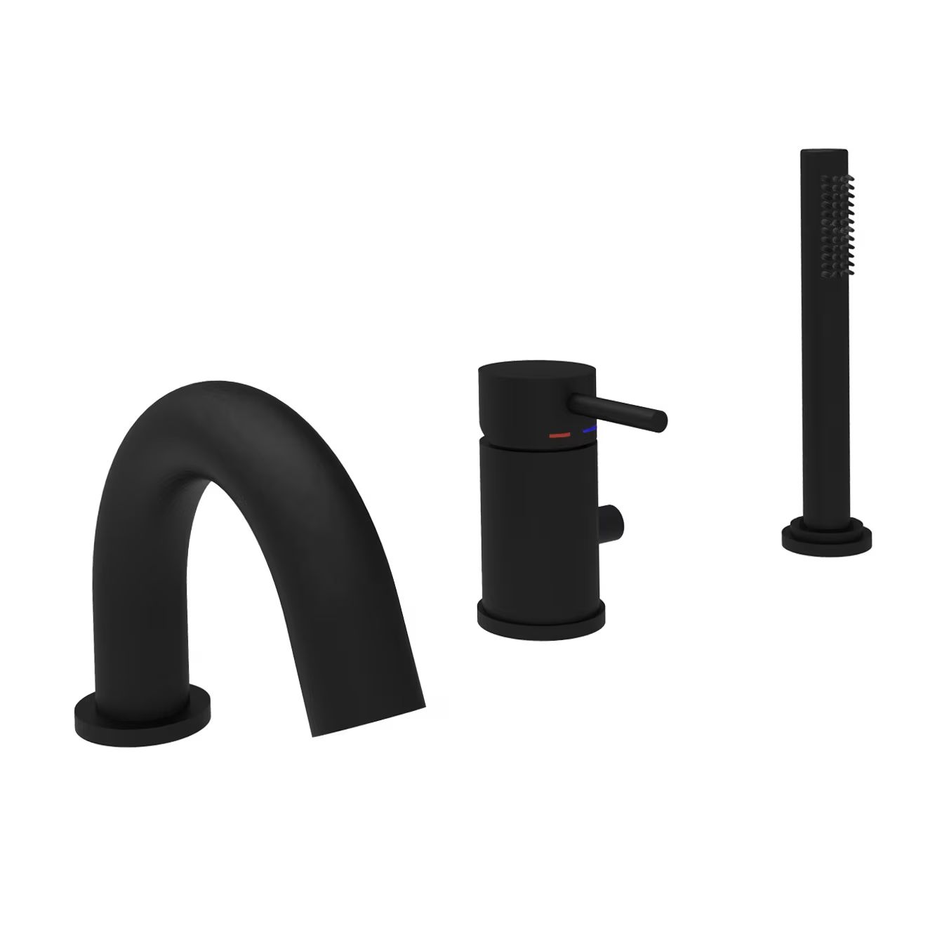 Kronenbach Lima 2.0 Black Badewannen- und Duscharmatur awannenmontiert schwarz 100.4206SMKB