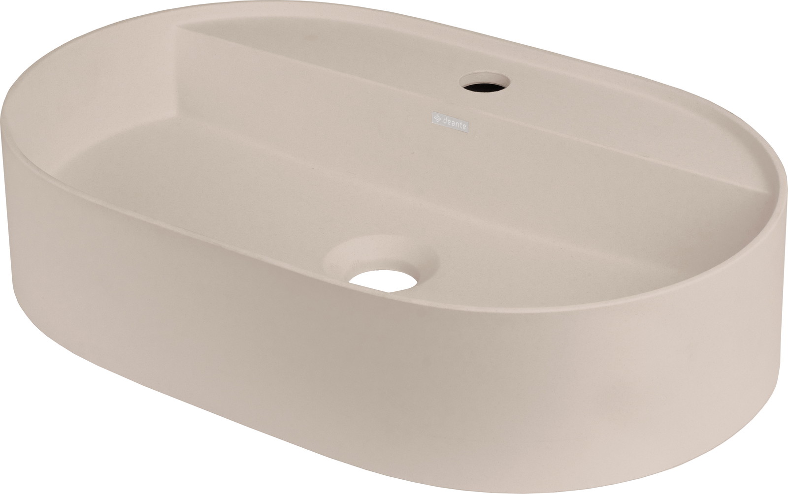 Deante Silia Waschbecken 55x35 cm oval Aufsatzwaschbecken braun/beige CQS_5U6B