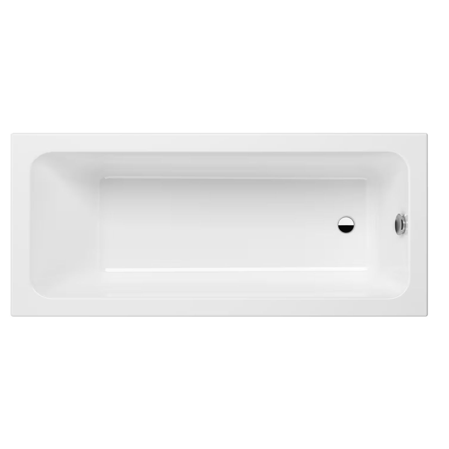 Kronenbach Cube Rechteckige Badewanne 170x75 cm weiß KBABS1775