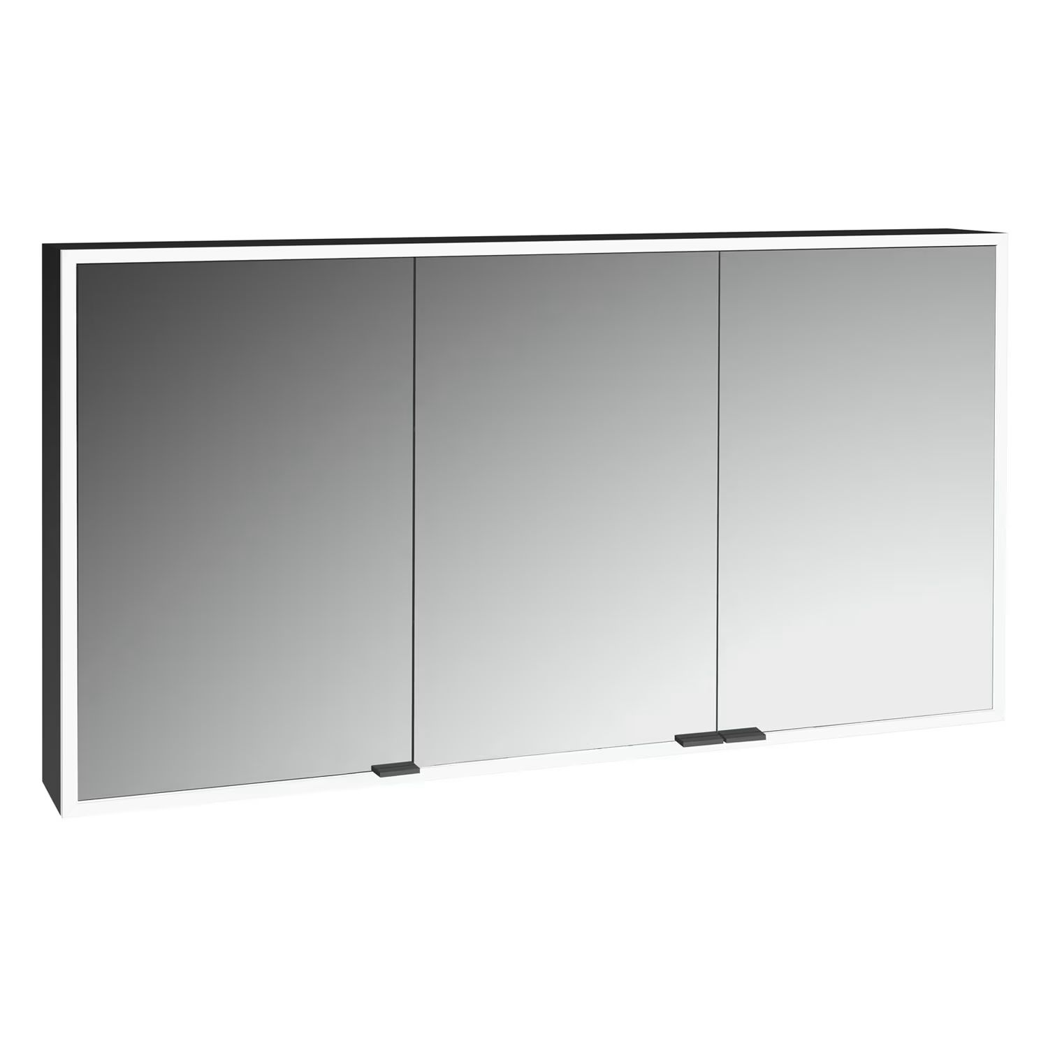 Kronenbach Cube 2.0 Kabinett 130x17x70 cm Spiegelschrank schwarz KB100234MB