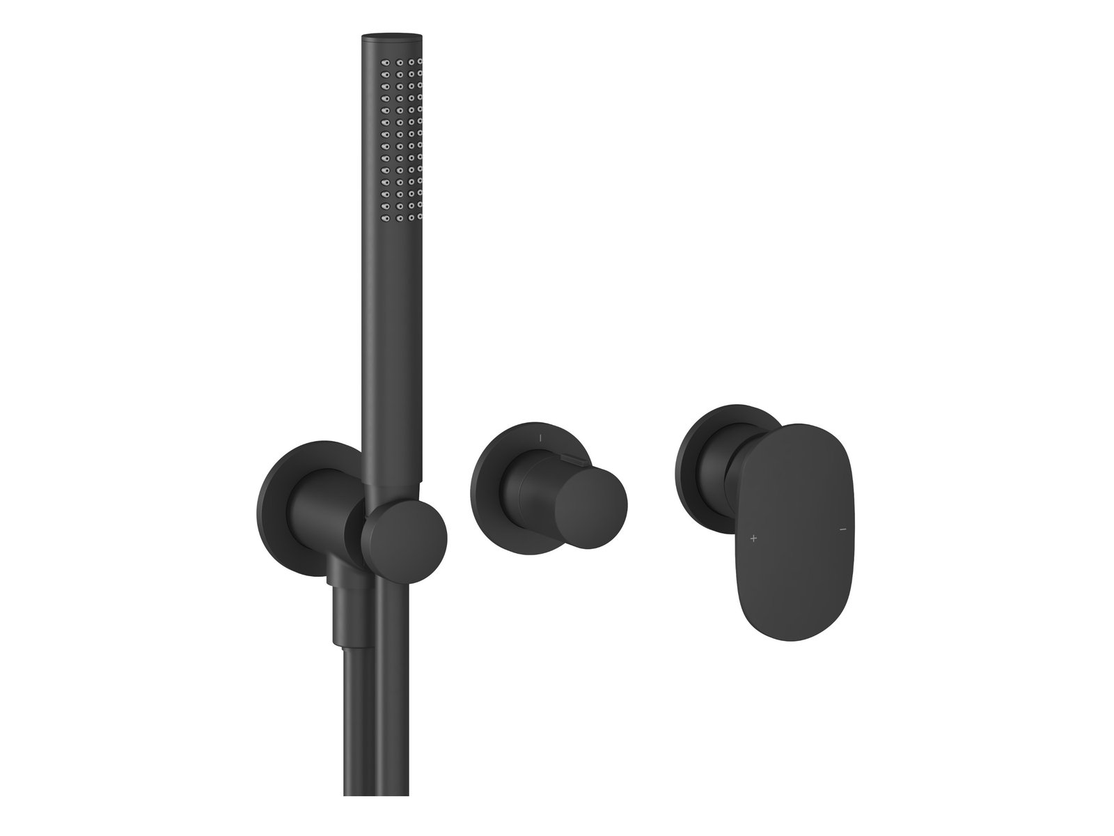 Ravak Spring Badewannen- und Duscharmatur Unterputz schwarz X070553