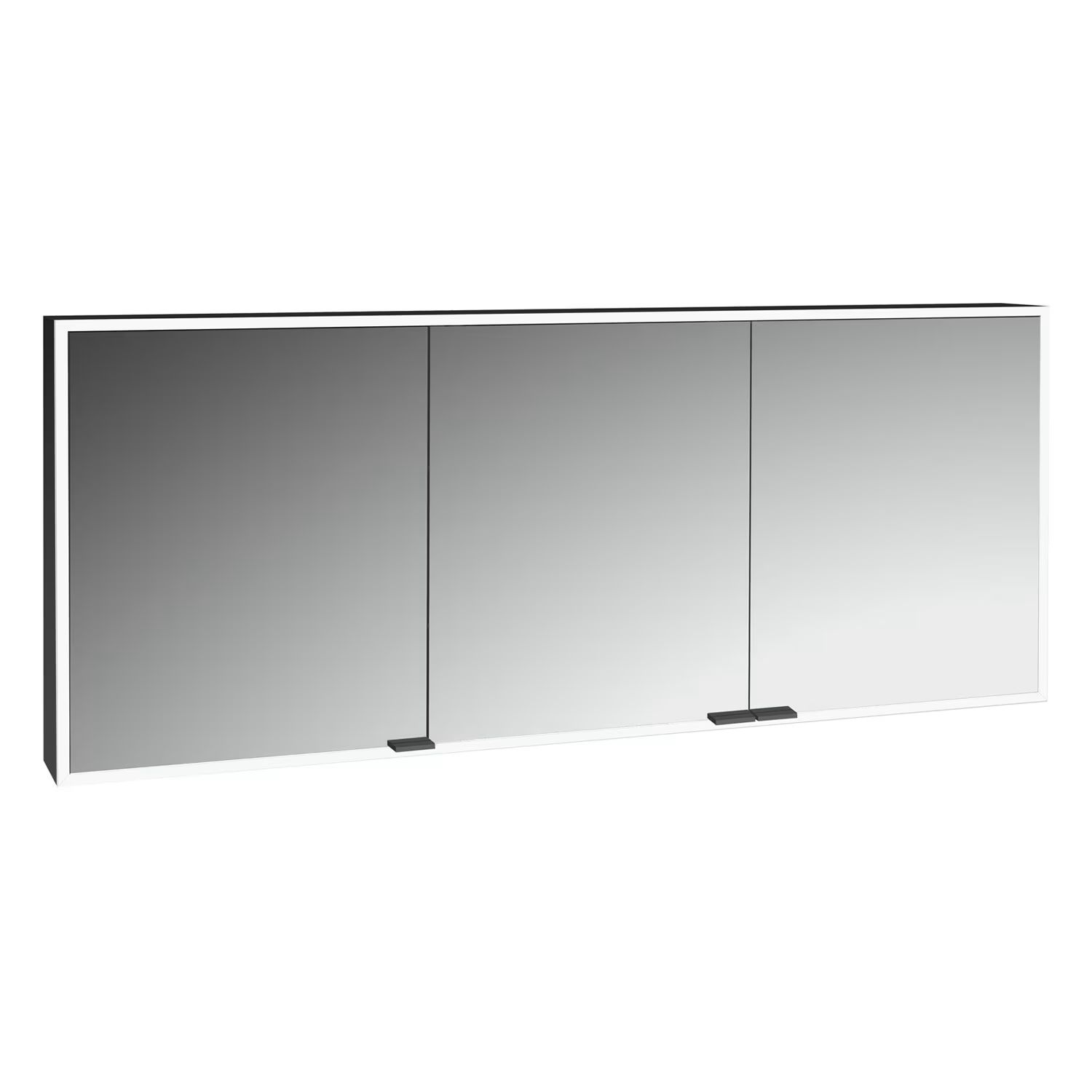 Kronenbach Cube 2.0 Kabinett 180x17x70 cm Spiegelschrank schwarz KB100238MB