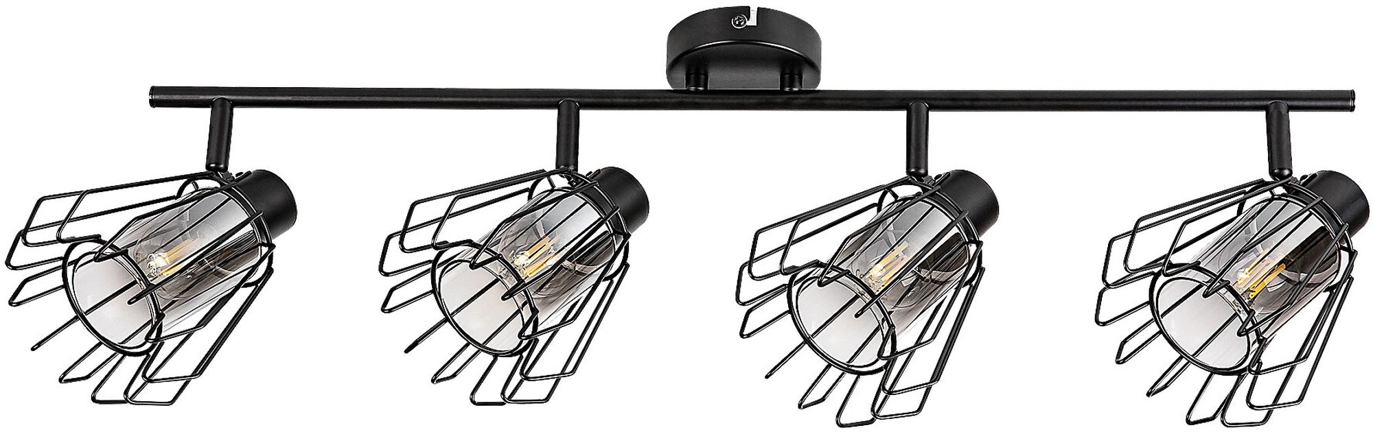 Rabalux Emerencia Deckenlampe 4x40 W schwarz-verraucht 73070