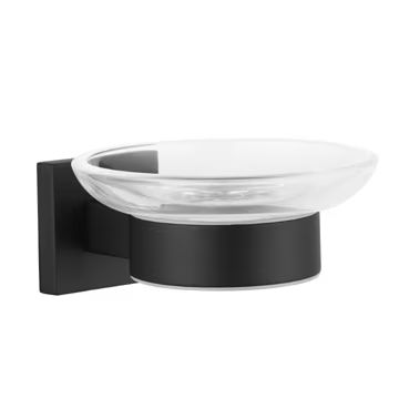 Kronenbach Quara 2.0 Black Seifenschale Wand schwarz-transparent 29.210.060.1904