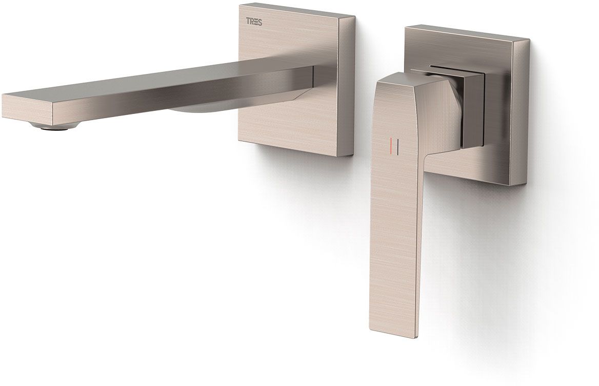 Tres Slim Exclusive Waschtischarmatur Unterputz stahl 20230021AC