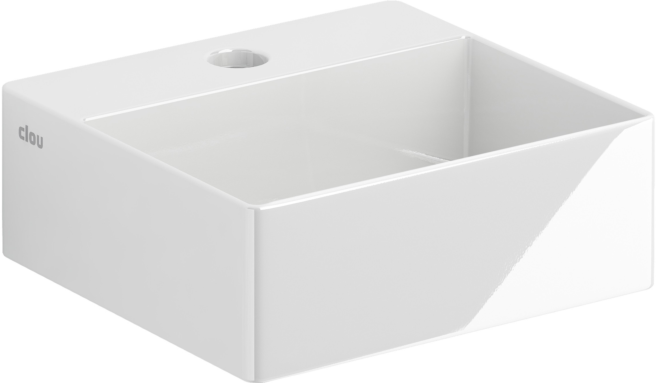 Clou New Flush Waschbecken 28x27 cm rechteckig Klassisch-Aufsatzwaschbecken weiß CL/03.03410.01