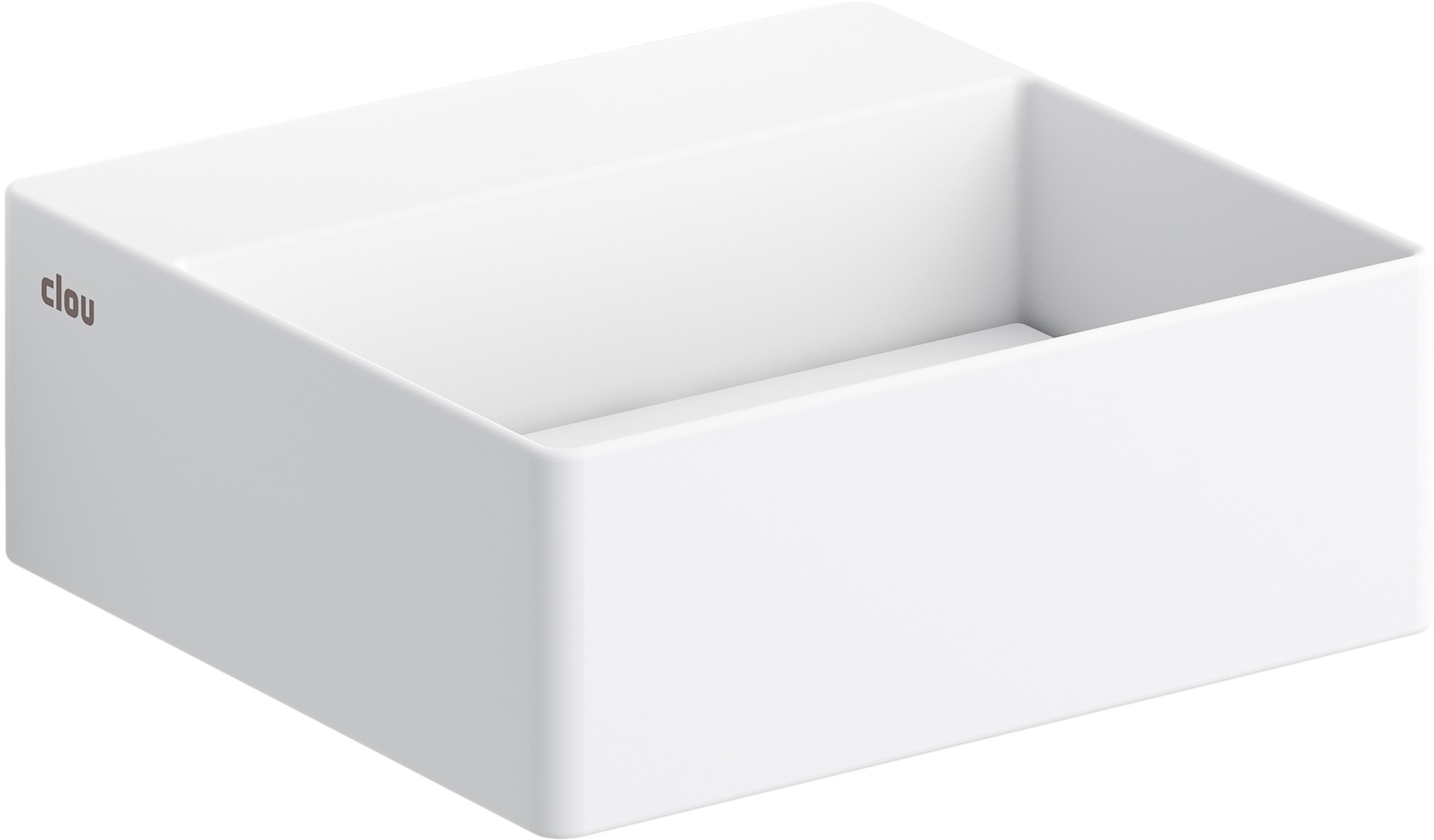 Clou New Flush Waschbecken 28x27 cm rechteckig Klassisch-Aufsatzwaschbecken weiß CL/03.13410.02