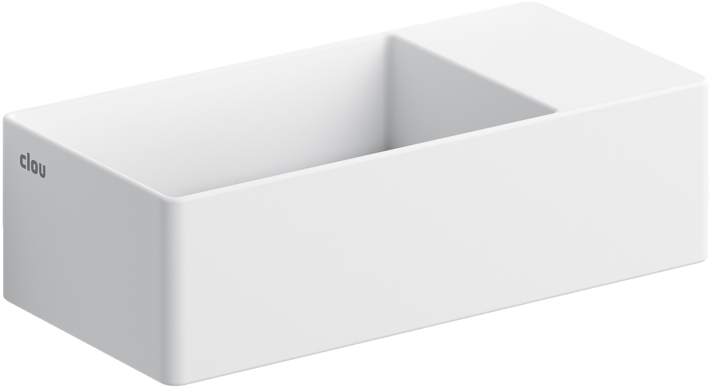 Clou New Flush Waschbecken 35x18 cm rechteckig Klassisch-Aufsatzwaschbecken weiß CL/03.13430