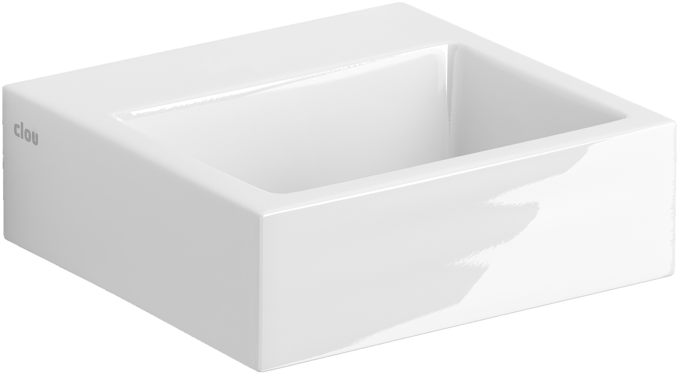 Clou Flush Waschbecken 28x27 cm rechteckig Klassisch-Aufsatzwaschbecken weiß CL/03.03011