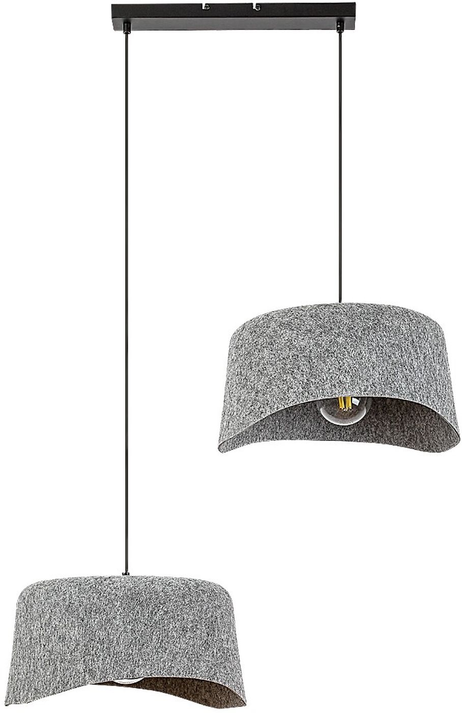 Rabalux Farelia Pendelleuchte 2x10 W schwarz-grau/aschfarben 72190