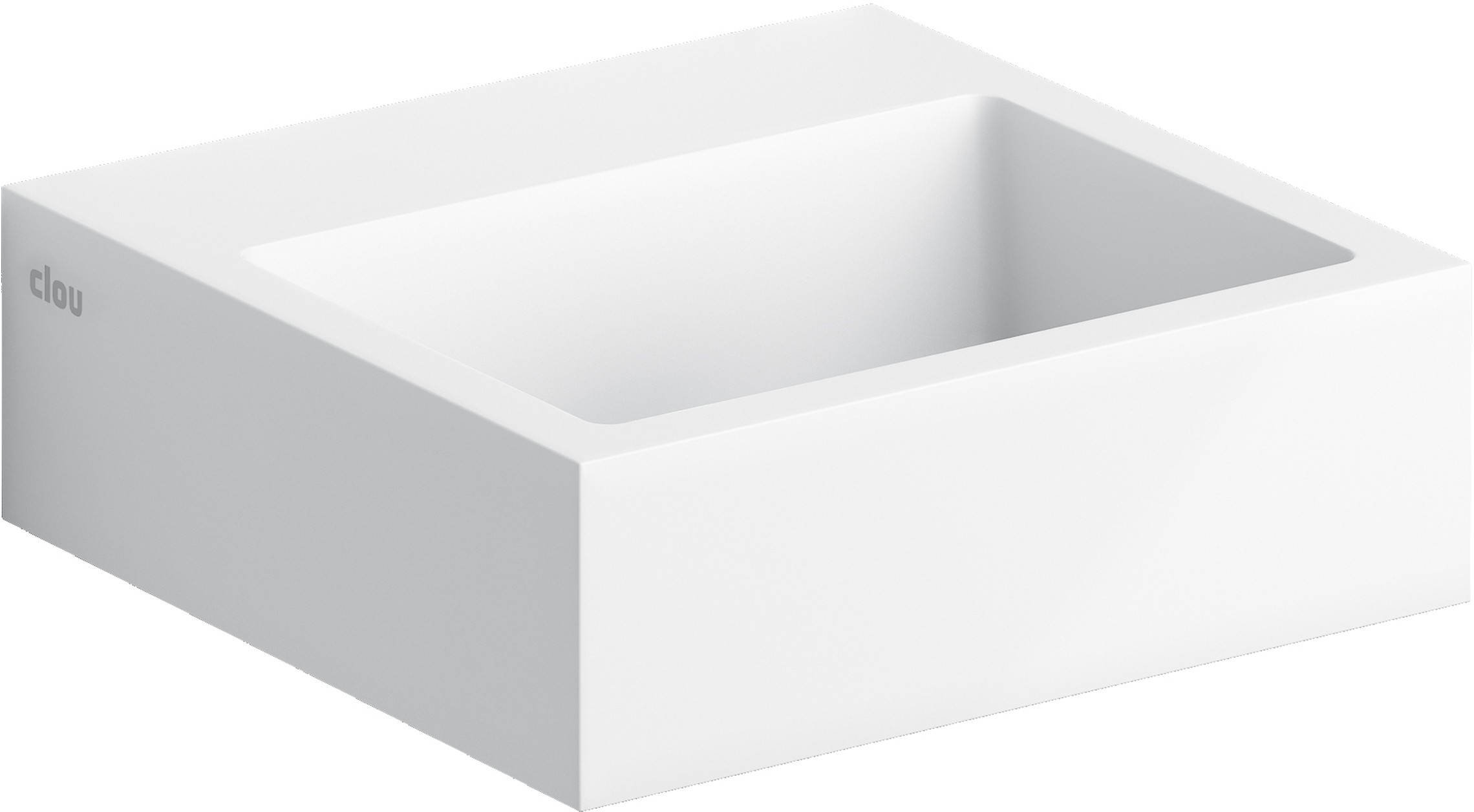 Clou Flush Waschbecken 28x27 cm rechteckig Klassisch-Aufsatzwaschbecken weiß CL/03.13011