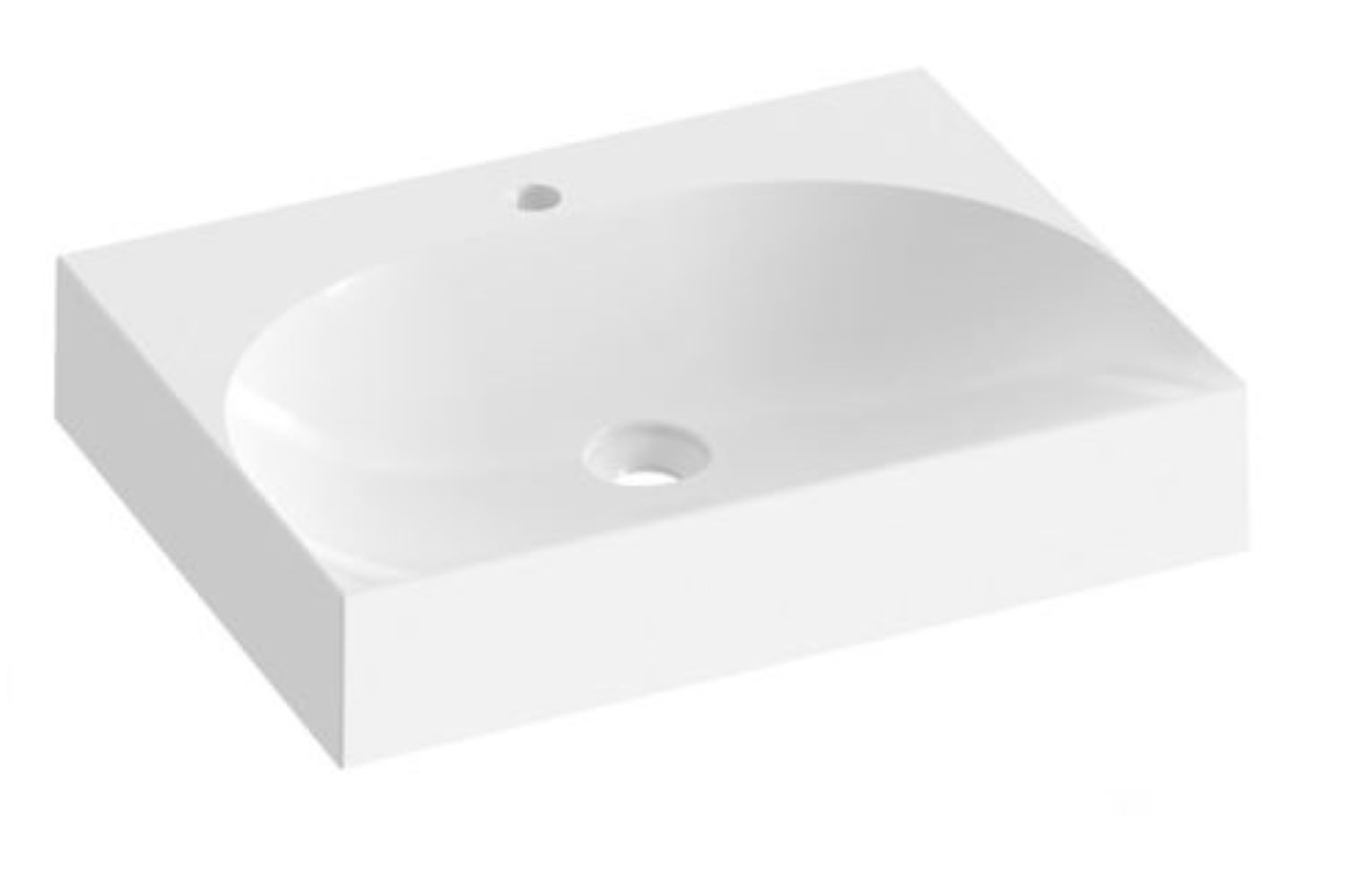 Ravak Lite Waschbecken 60x45 cm rechteckig Möbel weiß XJX01260004