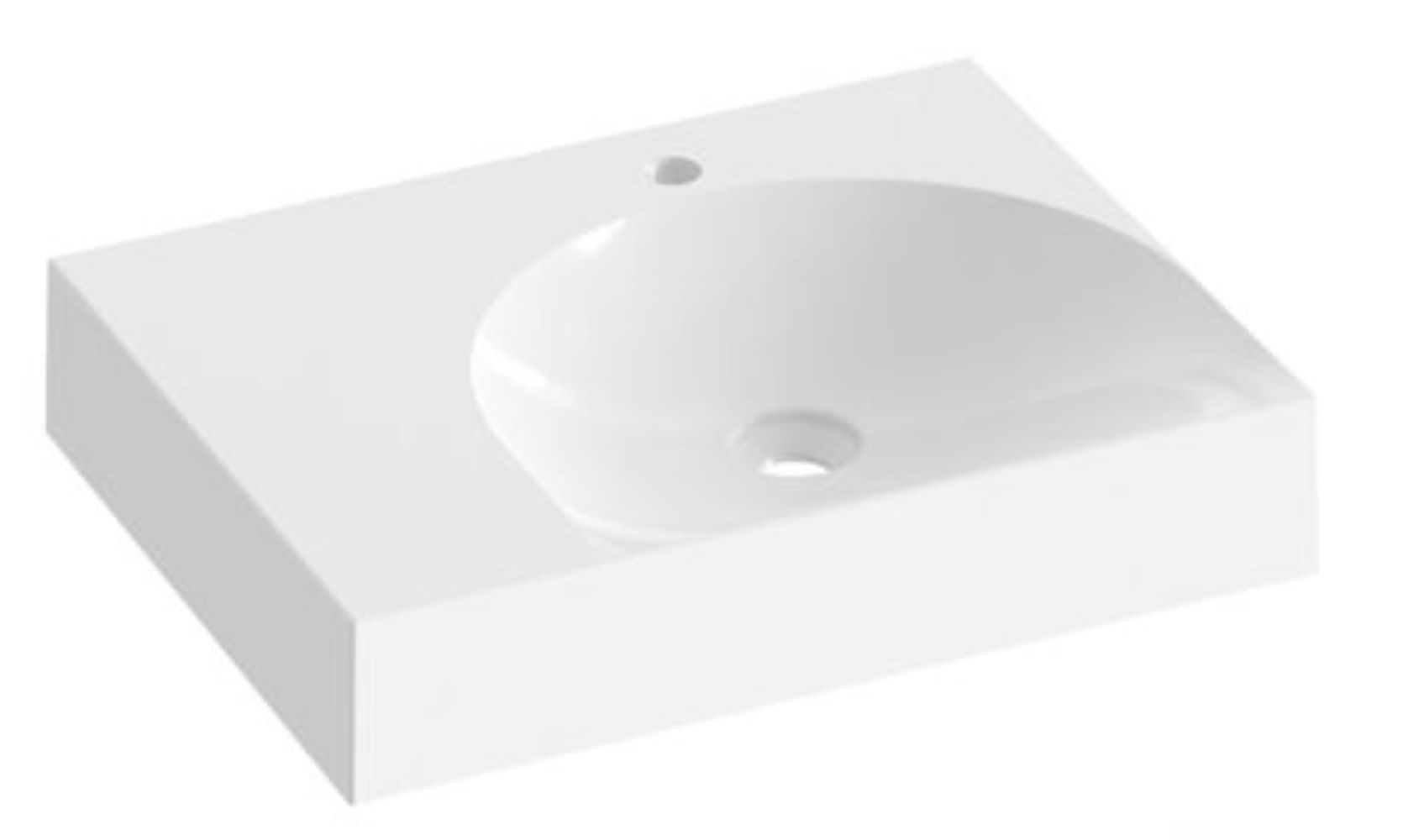 Ravak Lite Waschbecken 60x45 cm rechteckig Möbel weiß XJXL1260000