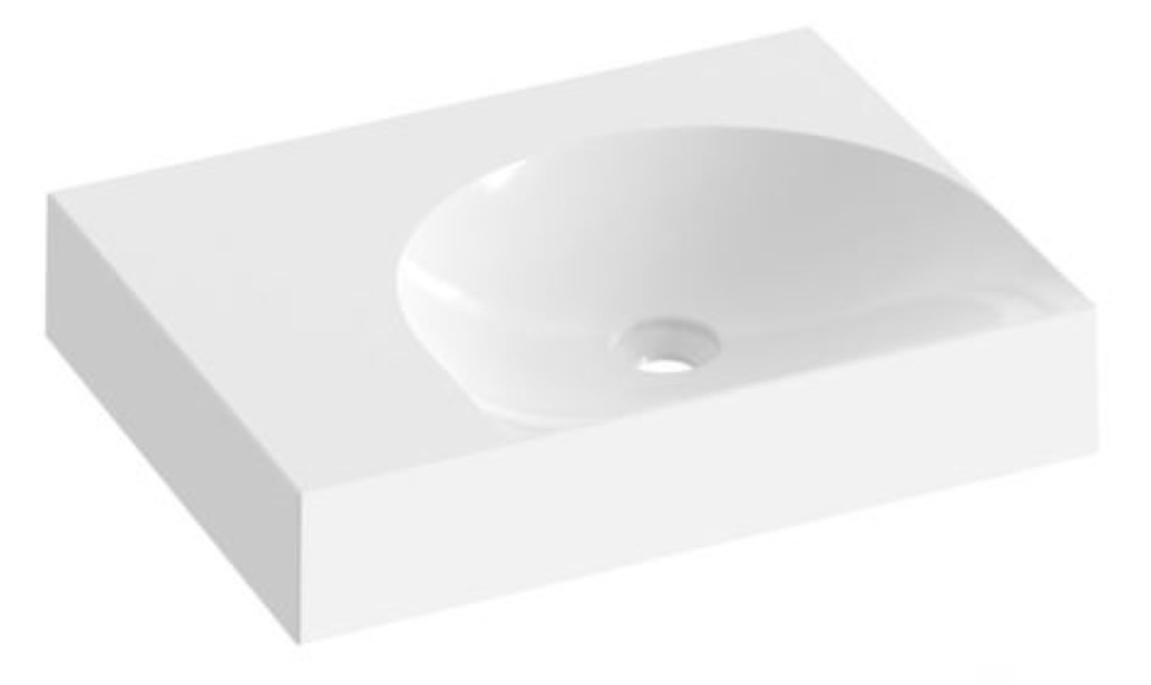 Ravak Lite Waschbecken 60x45 cm rechteckig Möbel weiß XJXL1360000