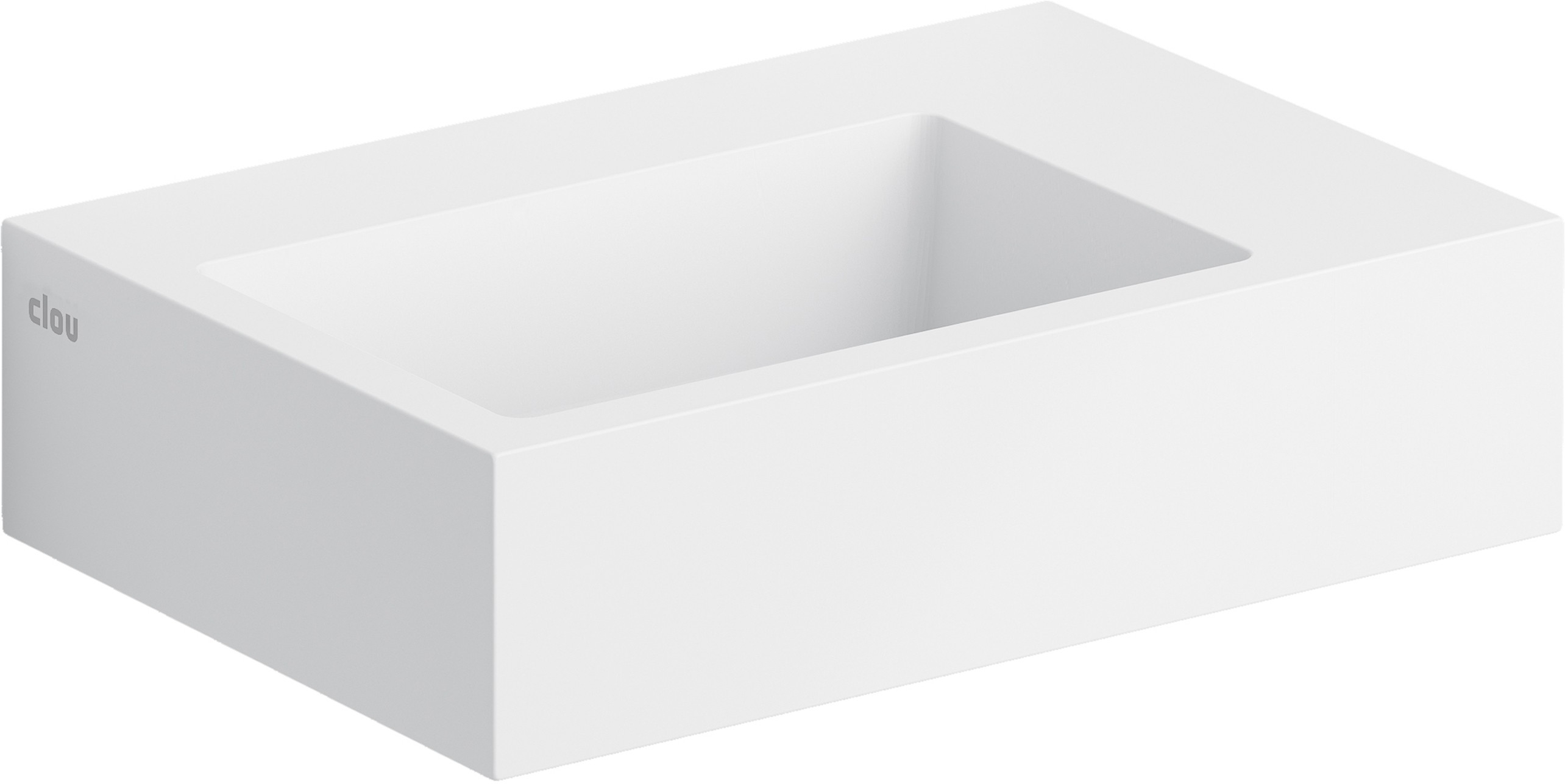 Clou Flush Waschbecken 36x24.5 cm rechteckig Klassisch-Aufsatzwaschbecken weiß CL/03.13021