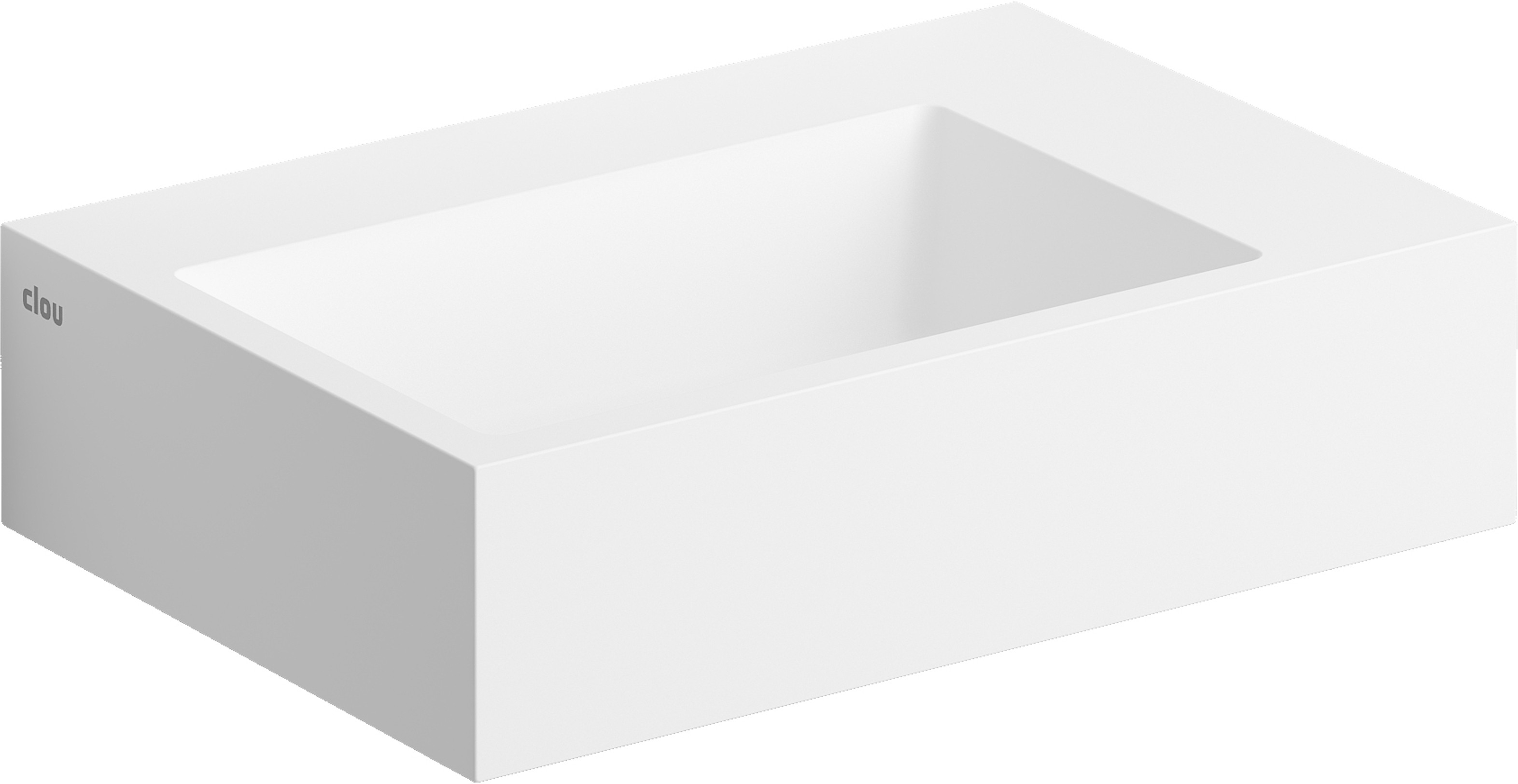 Clou Flush Waschbecken 42.5x29 cm rechteckig Klassisch-Aufsatzwaschbecken weiß CL/03.13221