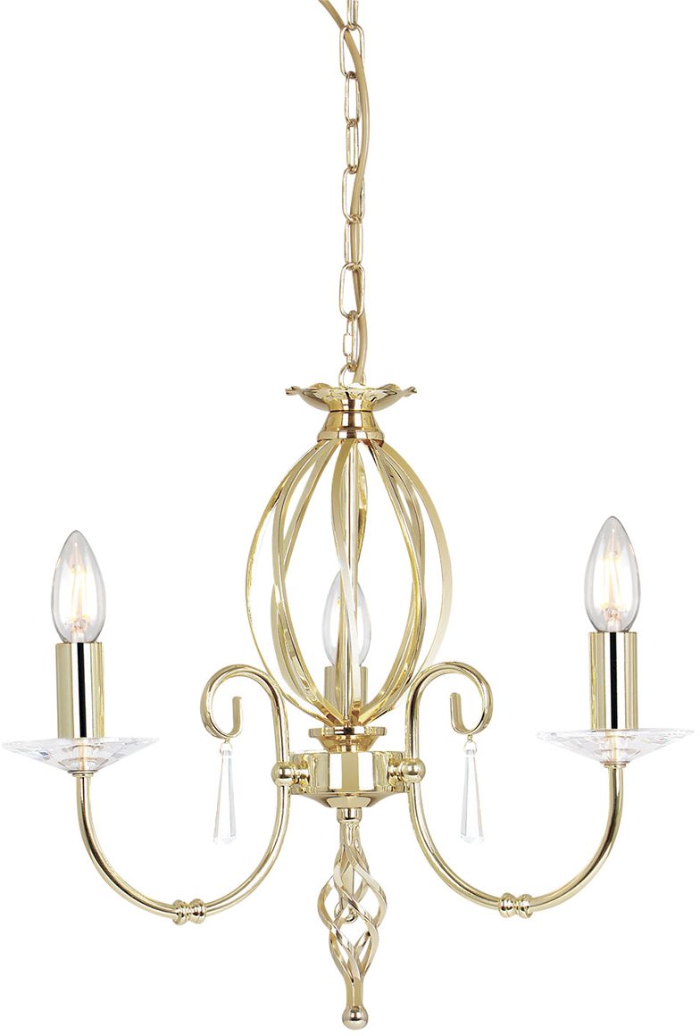 Elstead Lighting Aegean Pendelleuchte 3x60 W messing AG3-POL-BRASS