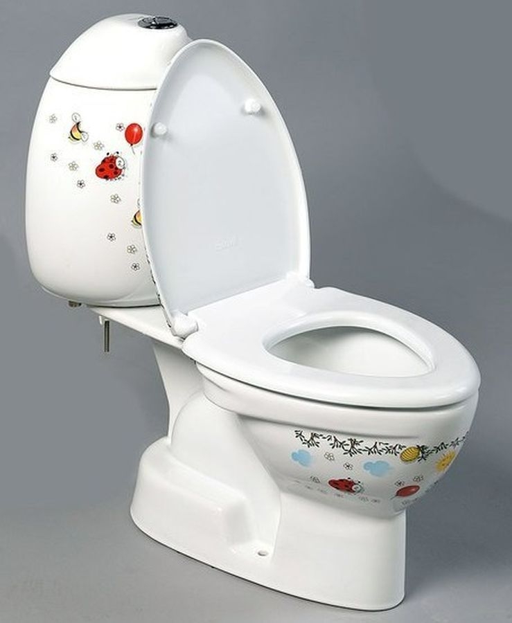 Set Kompakte Toilettenschüssel Creavit Kid CK310.11CB00E.FF00, Universaltank Creavit Kid CK400.00CB00E.FF00, KC0802.01.1, IT1025