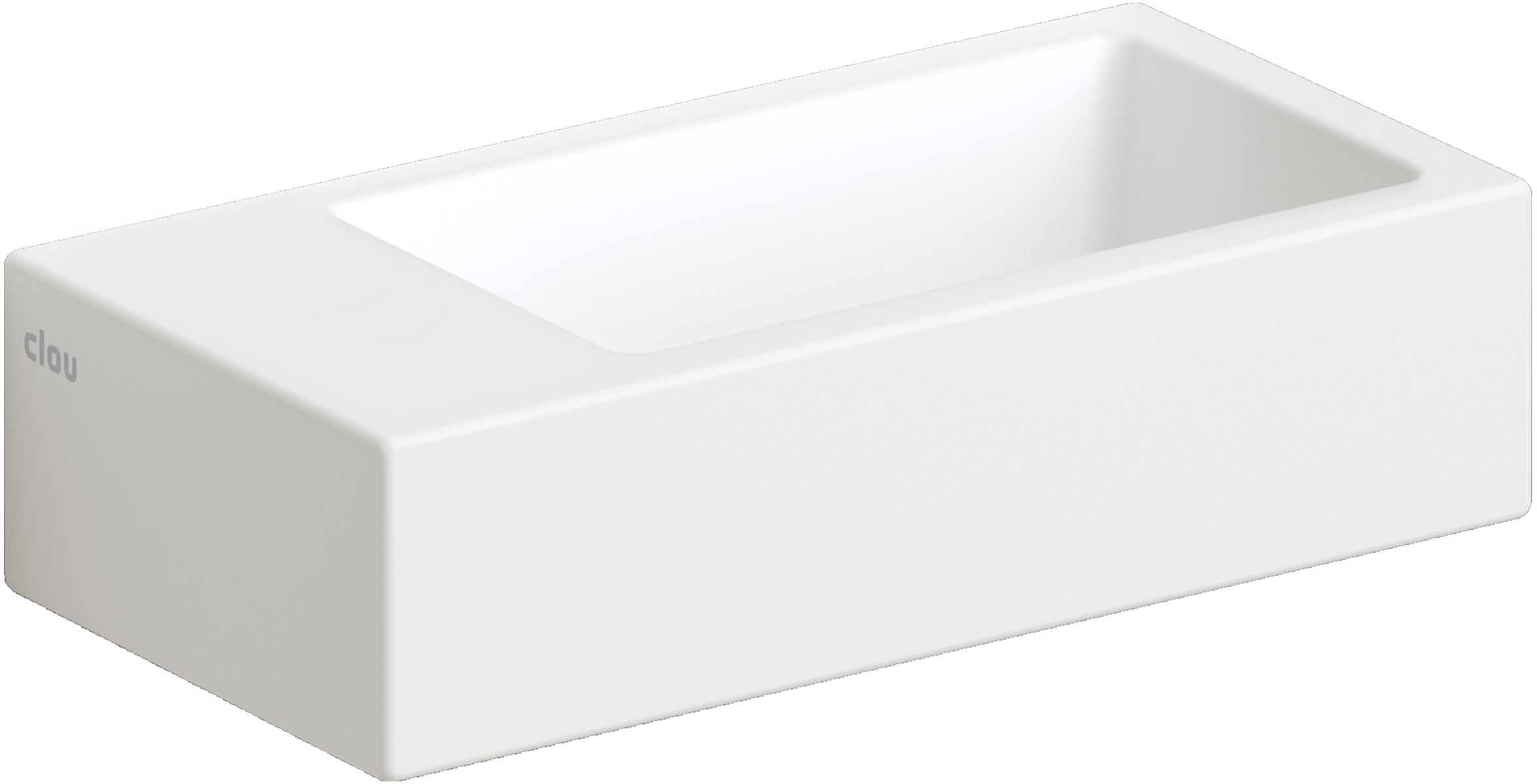 Clou Flush Waschbecken 36x18 cm rechteckig Klassisch-Aufsatzwaschbecken weiß CL/03.02033