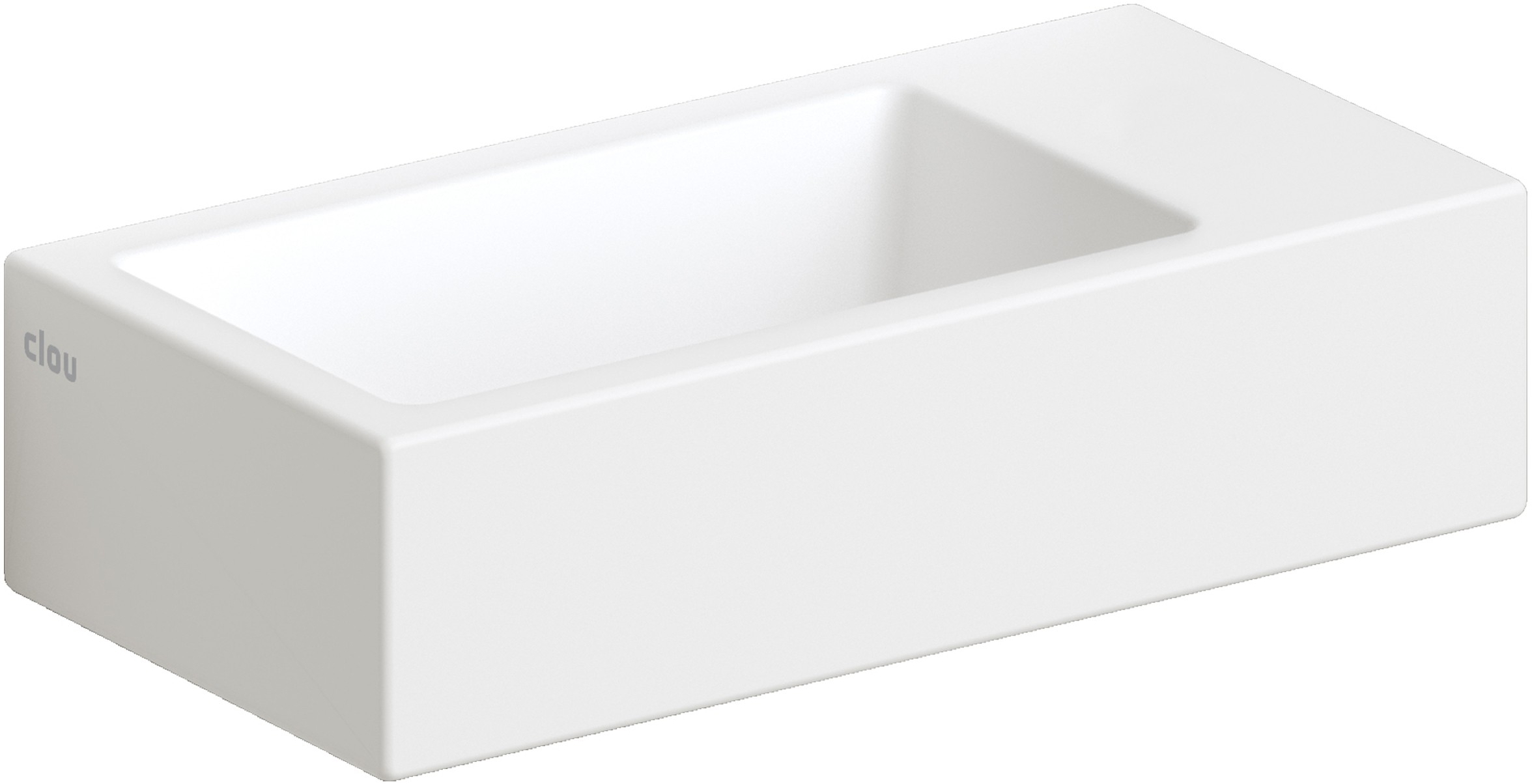 Clou Flush Waschbecken 36x18 cm rechteckig Klassisch-Aufsatzwaschbecken weiß CL/03.02031