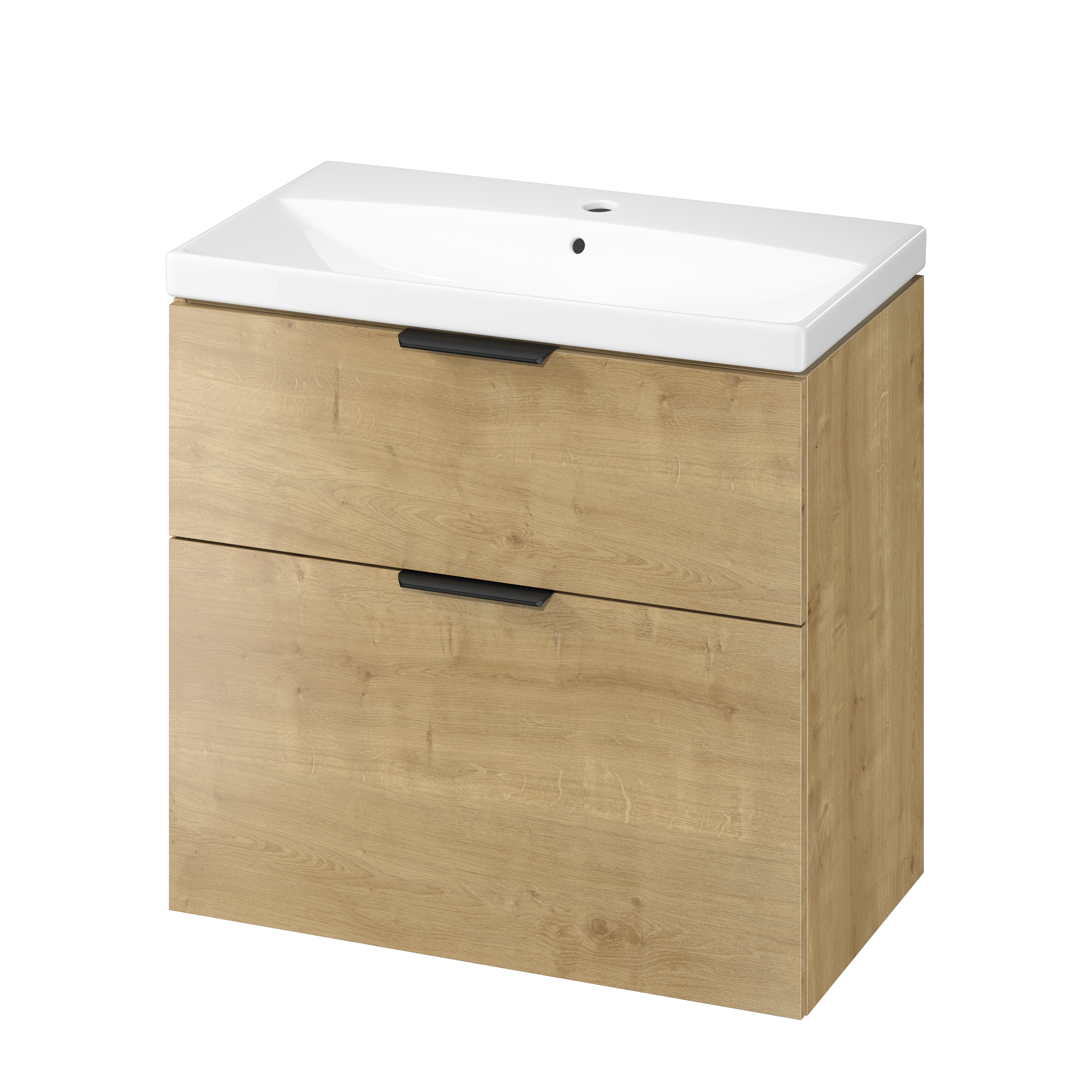 Cersanit City Waschbecken mit Unterschrank 80.5 cm eiche S4004-135