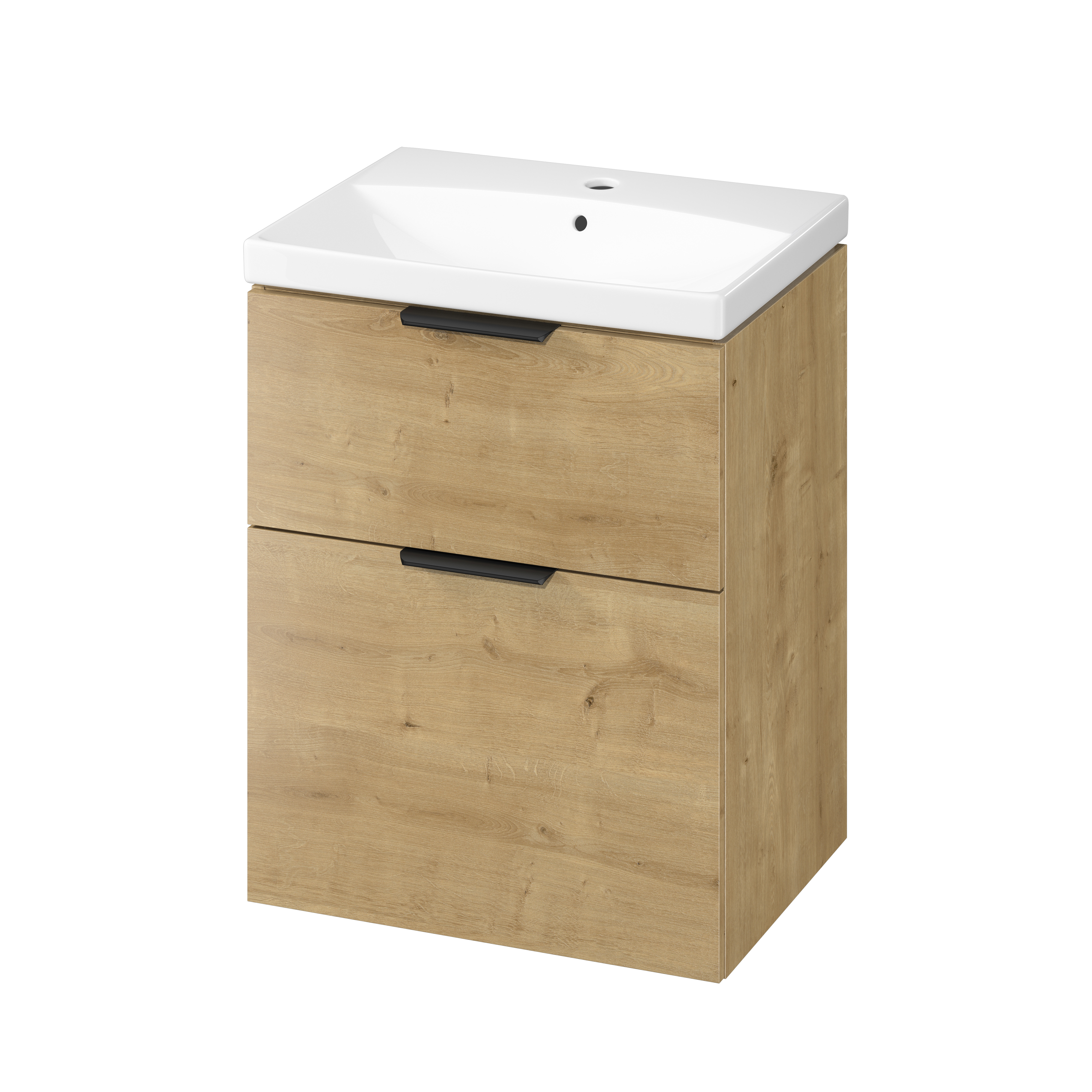 Cersanit City Waschbecken mit Unterschrank 60 cm eiche S4004-134