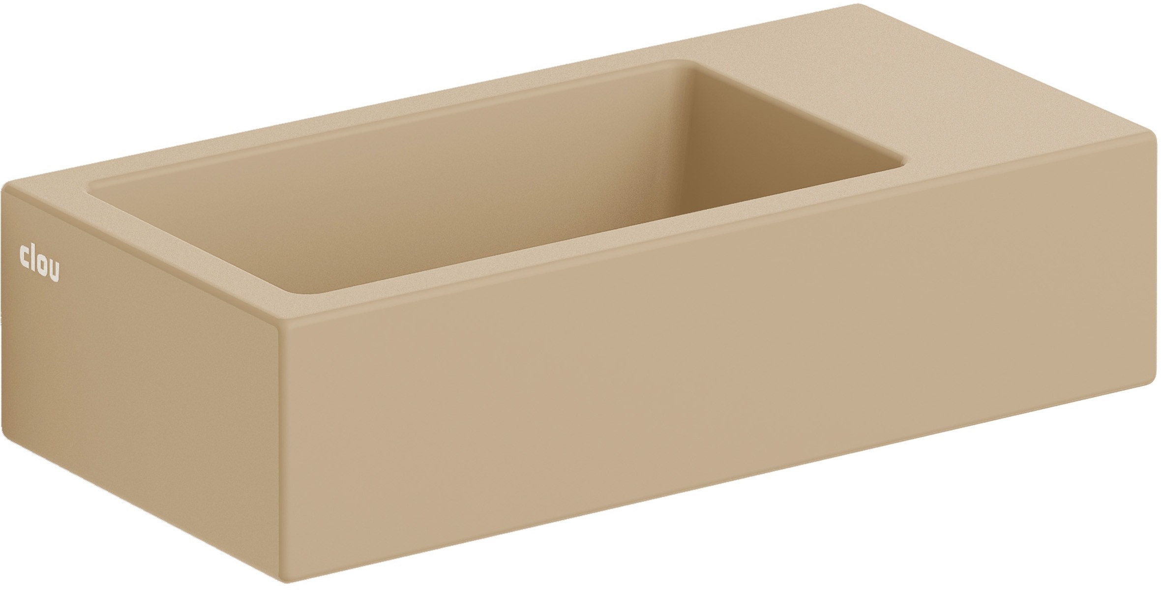 Clou Flush Waschbecken 36x18 cm rechteckig Klassisch-Aufsatzwaschbecken braun/beige CL/03.34031