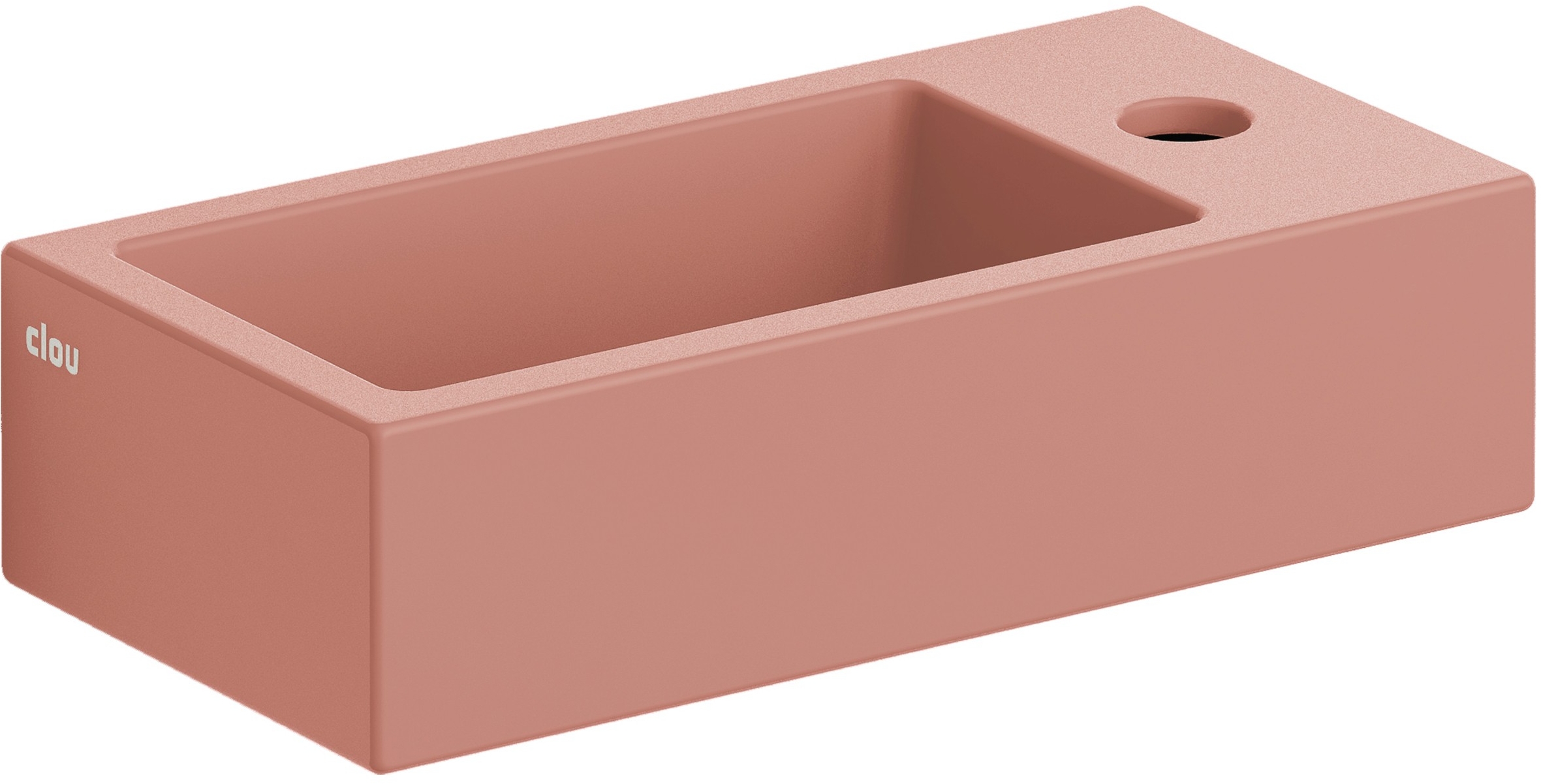 Clou Flush Waschbecken 36x18 cm rechteckig Klassisch-Aufsatzwaschbecken rosa CL/03.40030
