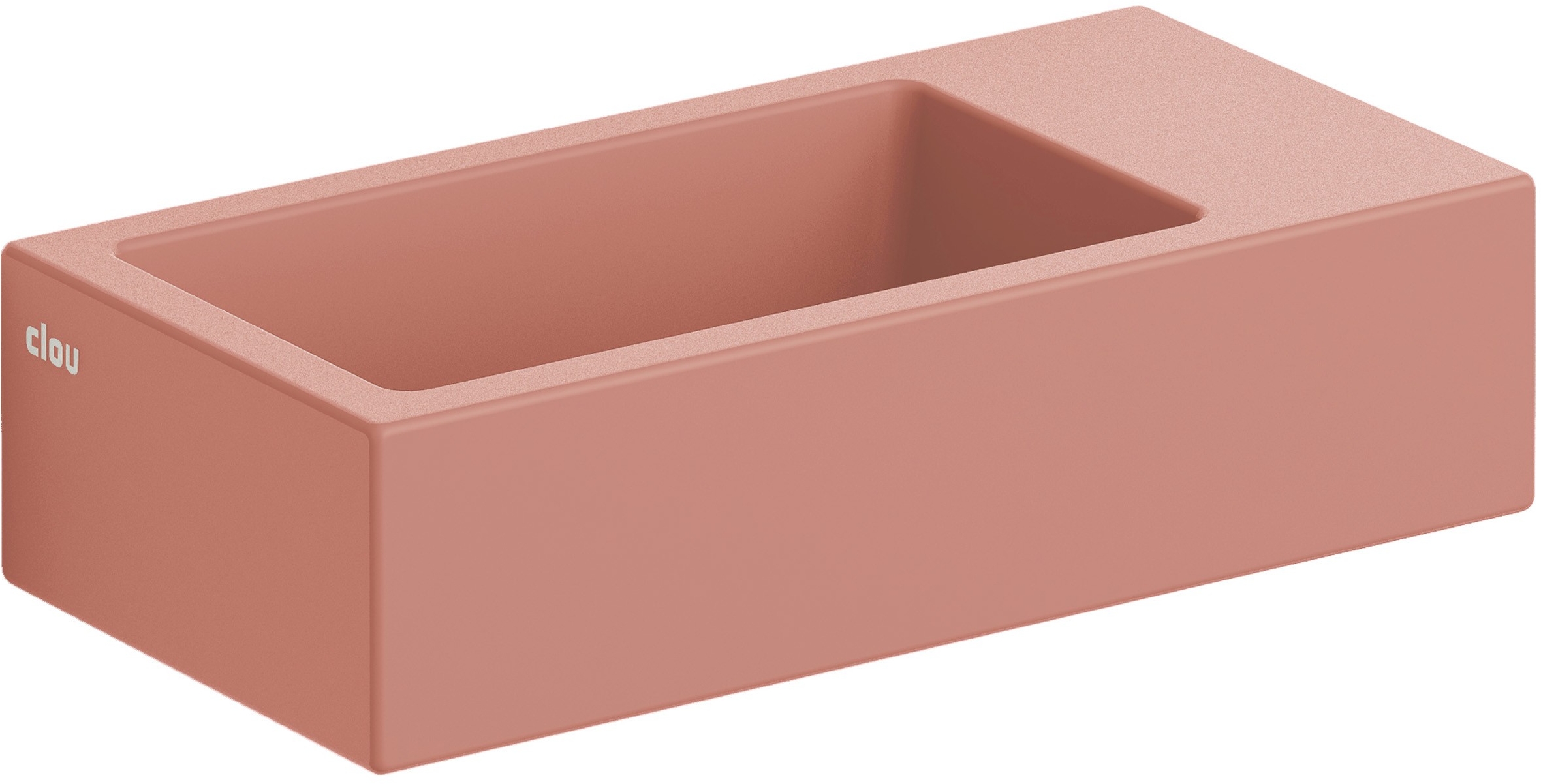 Clou Flush Waschbecken 36x18 cm rechteckig Klassisch-Aufsatzwaschbecken rosa CL/03.40031