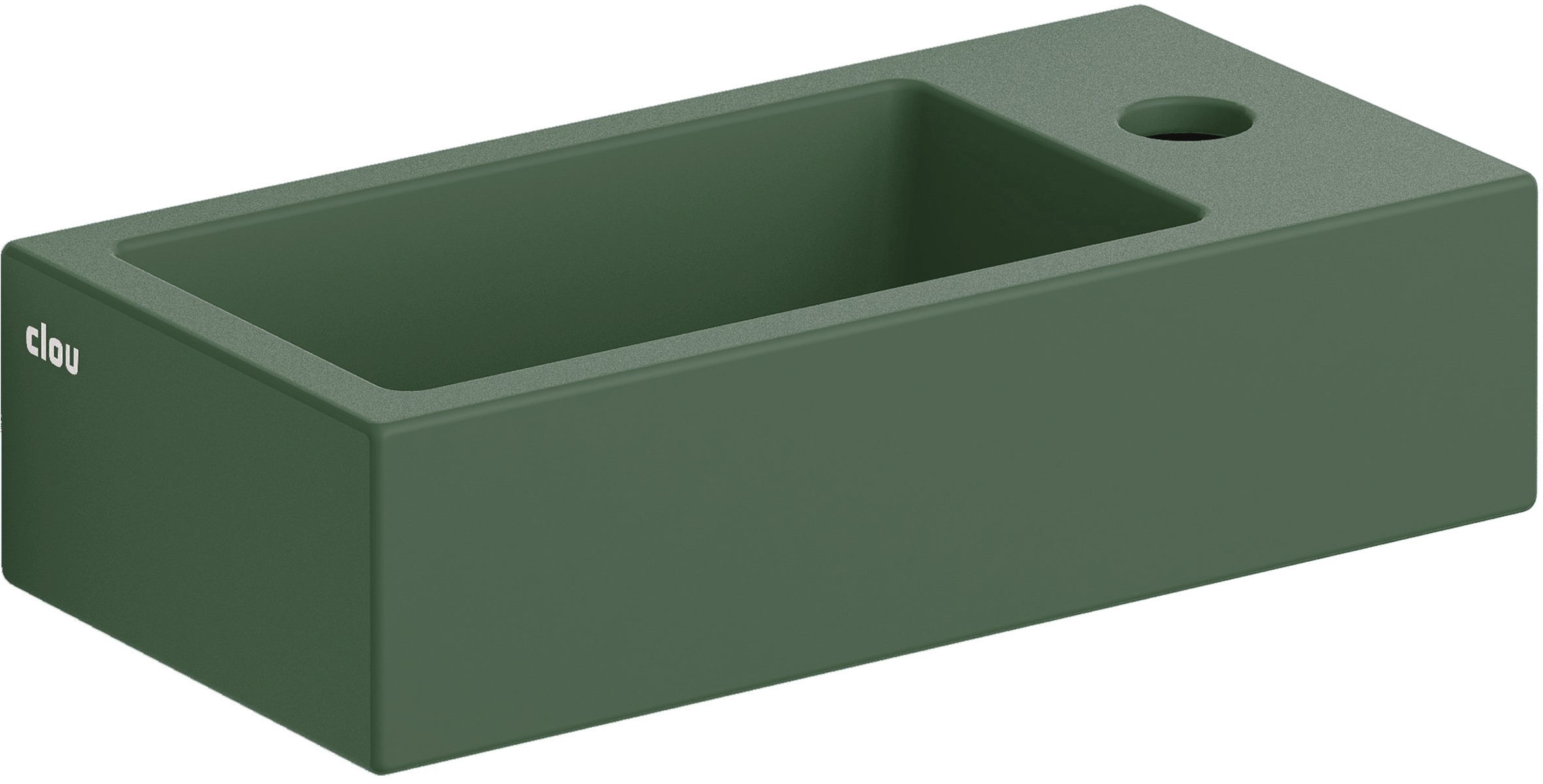 Clou Flush Waschbecken 36x18 cm rechteckig Klassisch-Aufsatzwaschbecken grün CL/03.42030