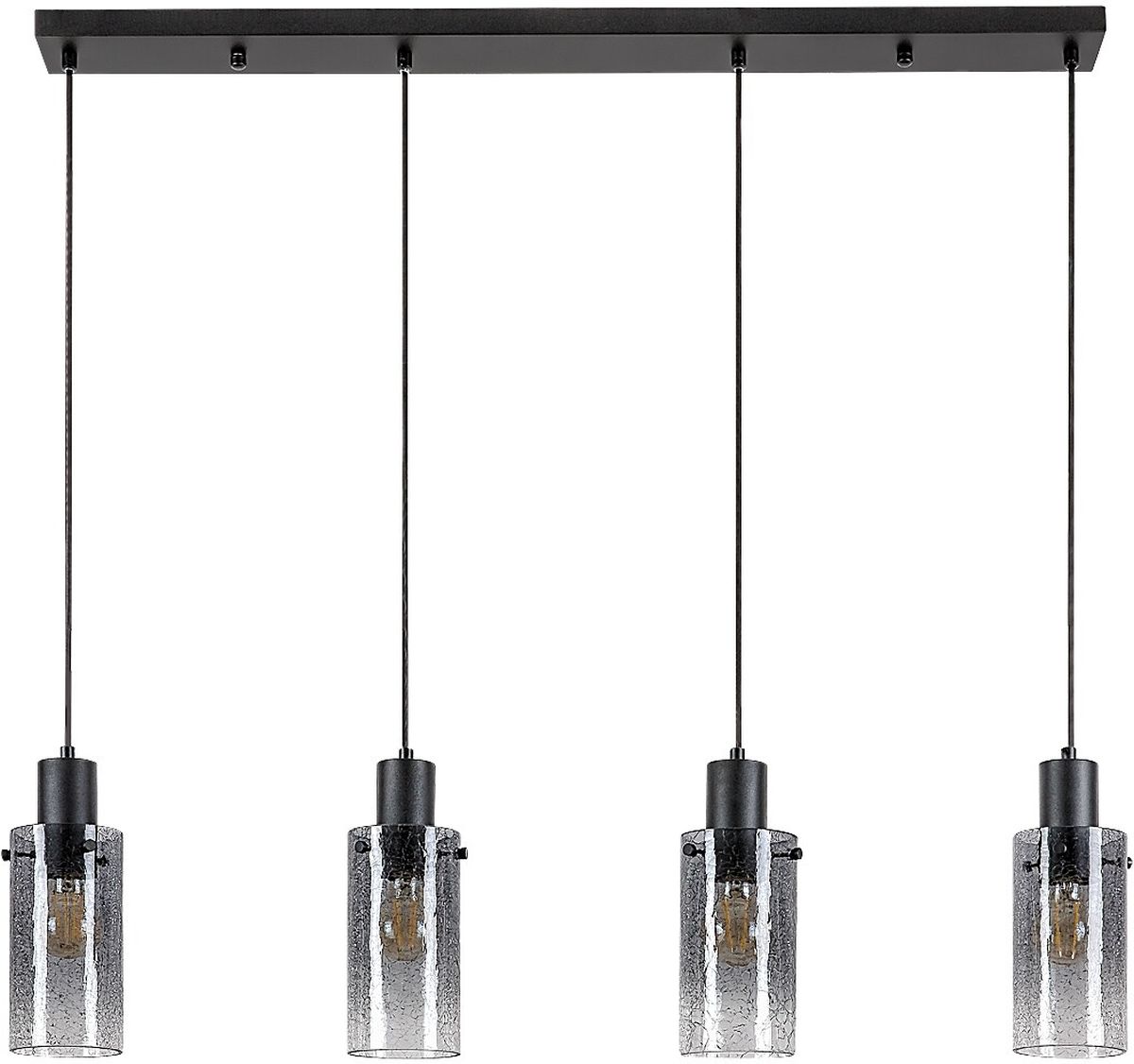 Rabalux Fumea Pendelleuchte 4x60 W schwarz-verraucht 72039