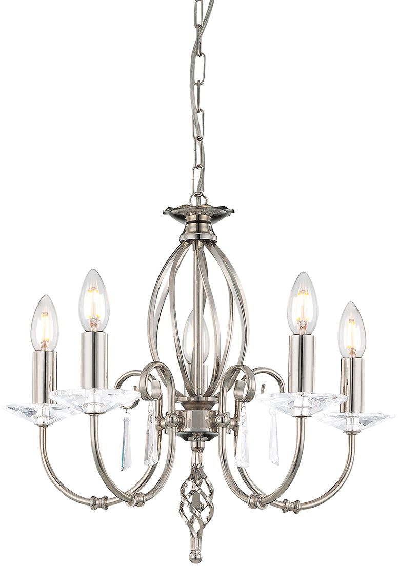 Elstead Lighting Aegean Pendelleuchte 5x60 W nickel AG5-POL-NICKEL