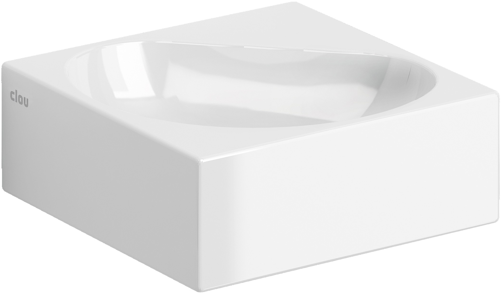 Clou Flush Waschbecken 27x27 cm quadratisch Klassisch-Aufsatzwaschbecken weiß CL/03.03051