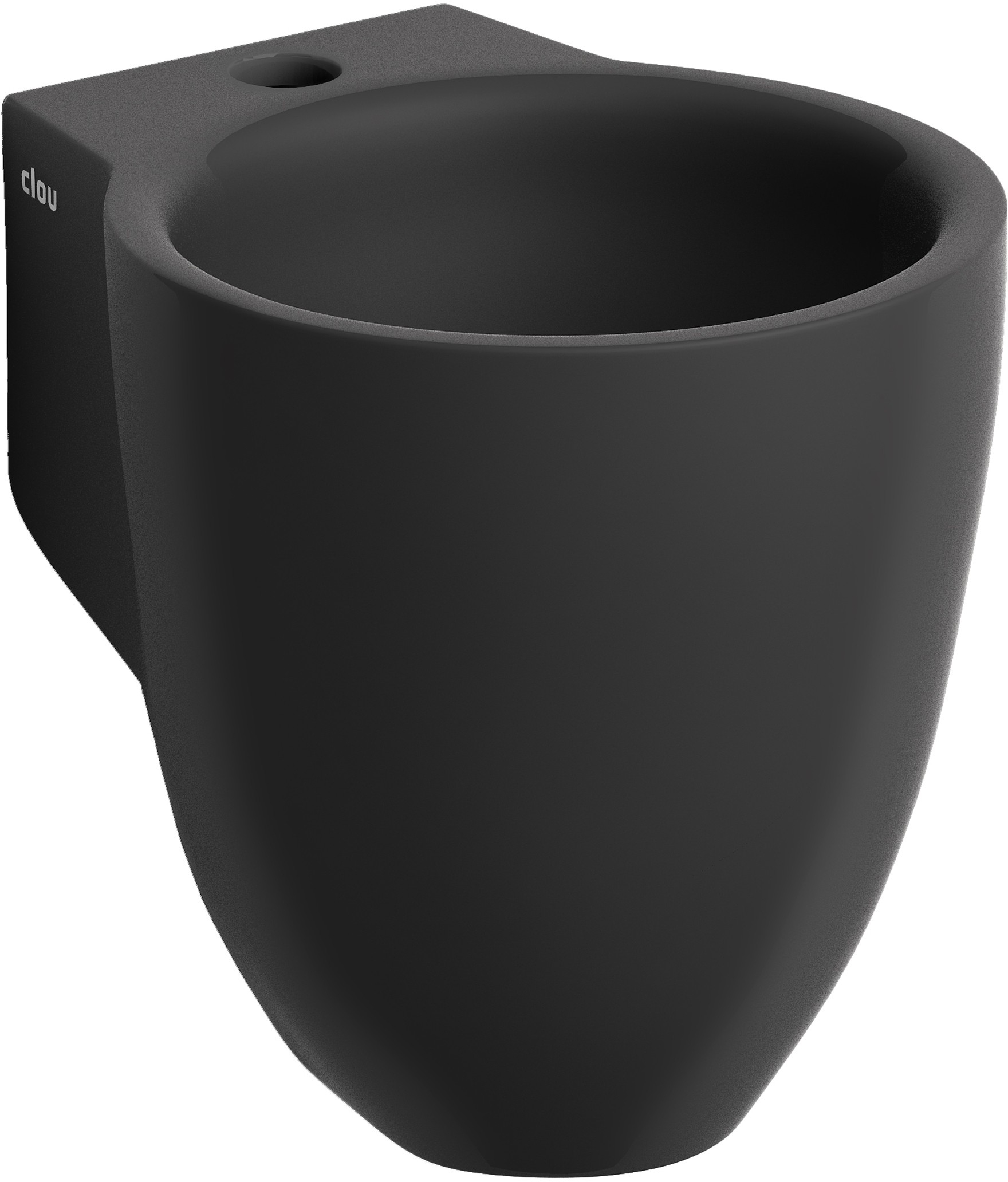 Clou Flush Waschbecken 31.5x27 cm rund Klassisch schwarz CL/03.12060