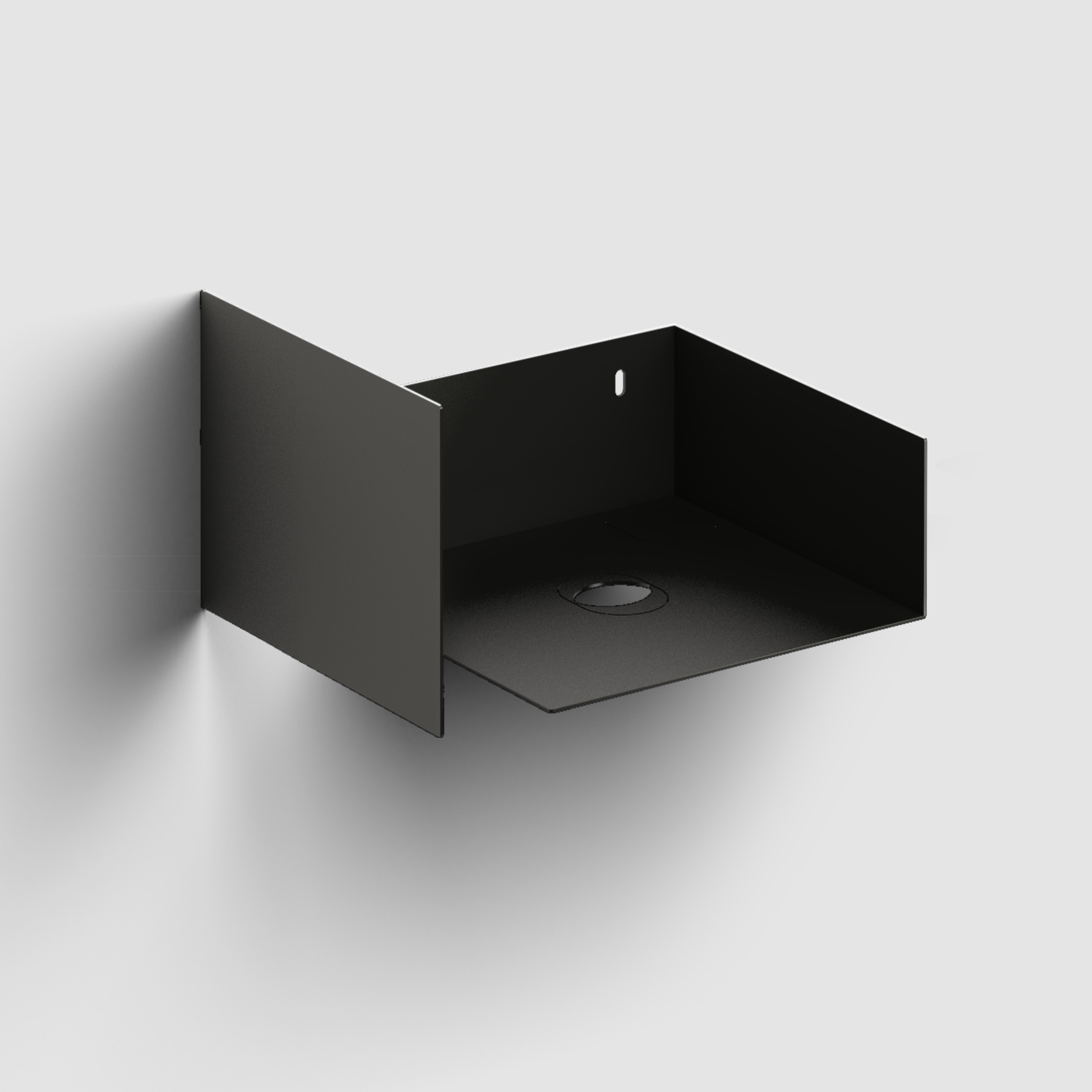 Clou Flush Konsole 36.5x27x20.5 cm Unterschrank hängend schwarz CL/07.36.010.21