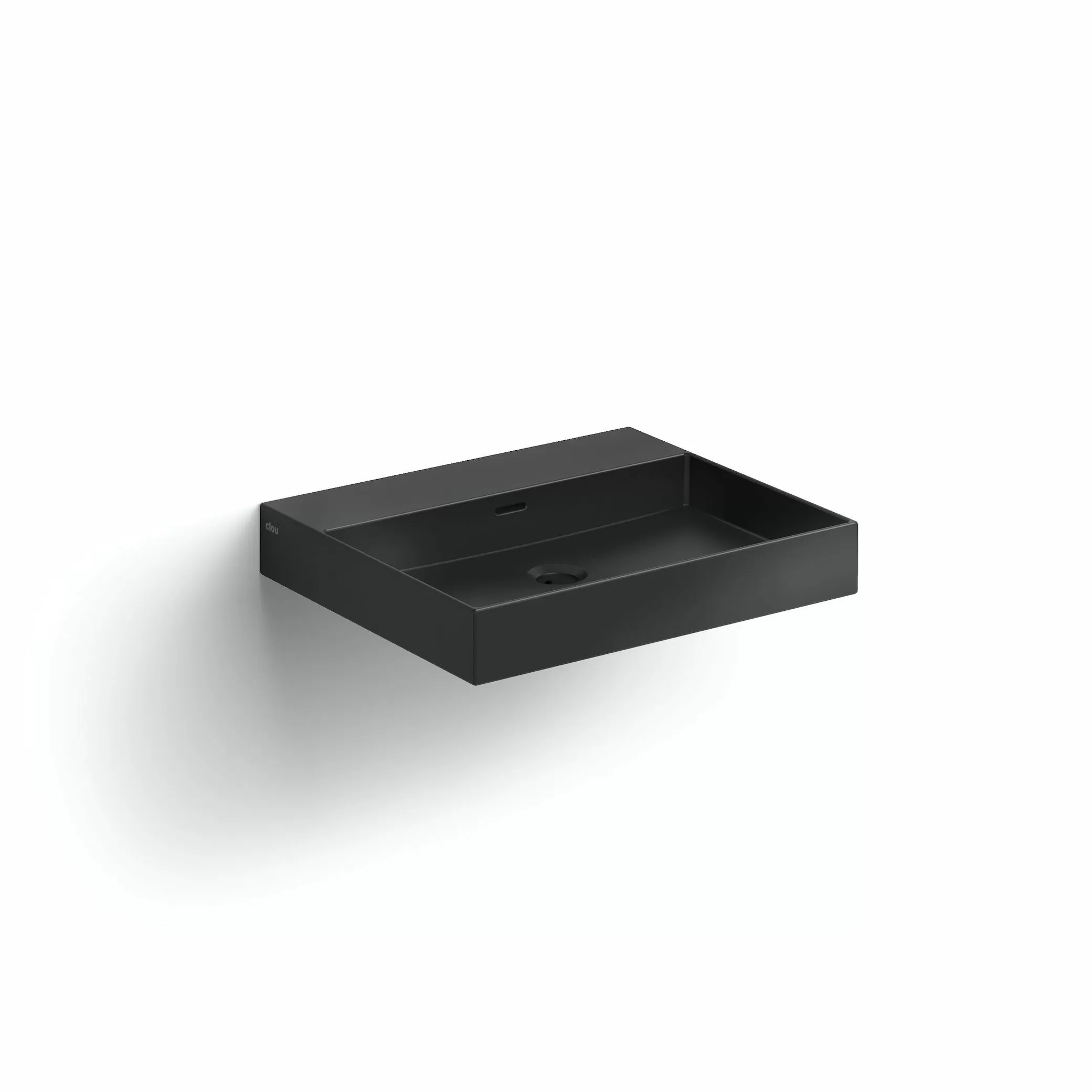 Clou New Wash Me Waschbecken 50x42 cm rechteckig Klassisch-Aufsatzwaschbecken schwarz CL/02.30430