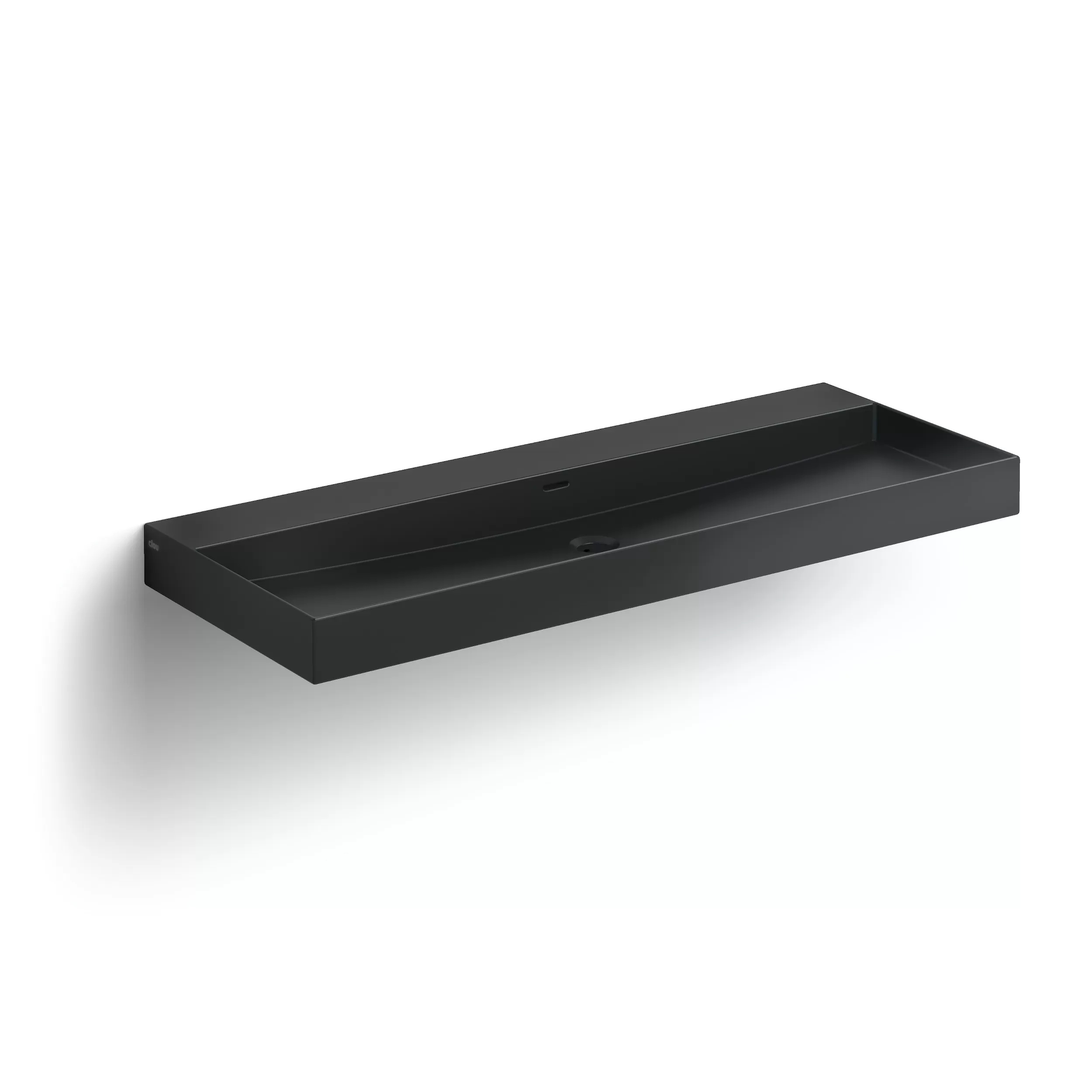 Clou New Wash Me Waschbecken 110x42 cm rechteckig Klassisch-Aufsatzwaschbecken schwarz CL/02.30438