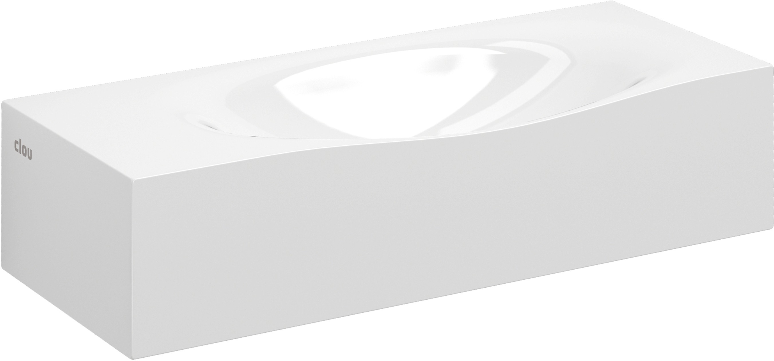 Clou Hammock Waschbecken 45x18 cm rechteckig Klassisch-Aufsatzwaschbecken weiß CL/03.08370