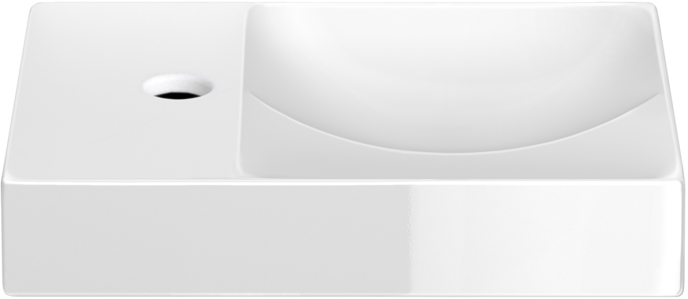 Clou Vale Waschbecken 38x19 cm rechteckig Klassisch-Aufsatzwaschbecken weiß CL/03.03161.01.L